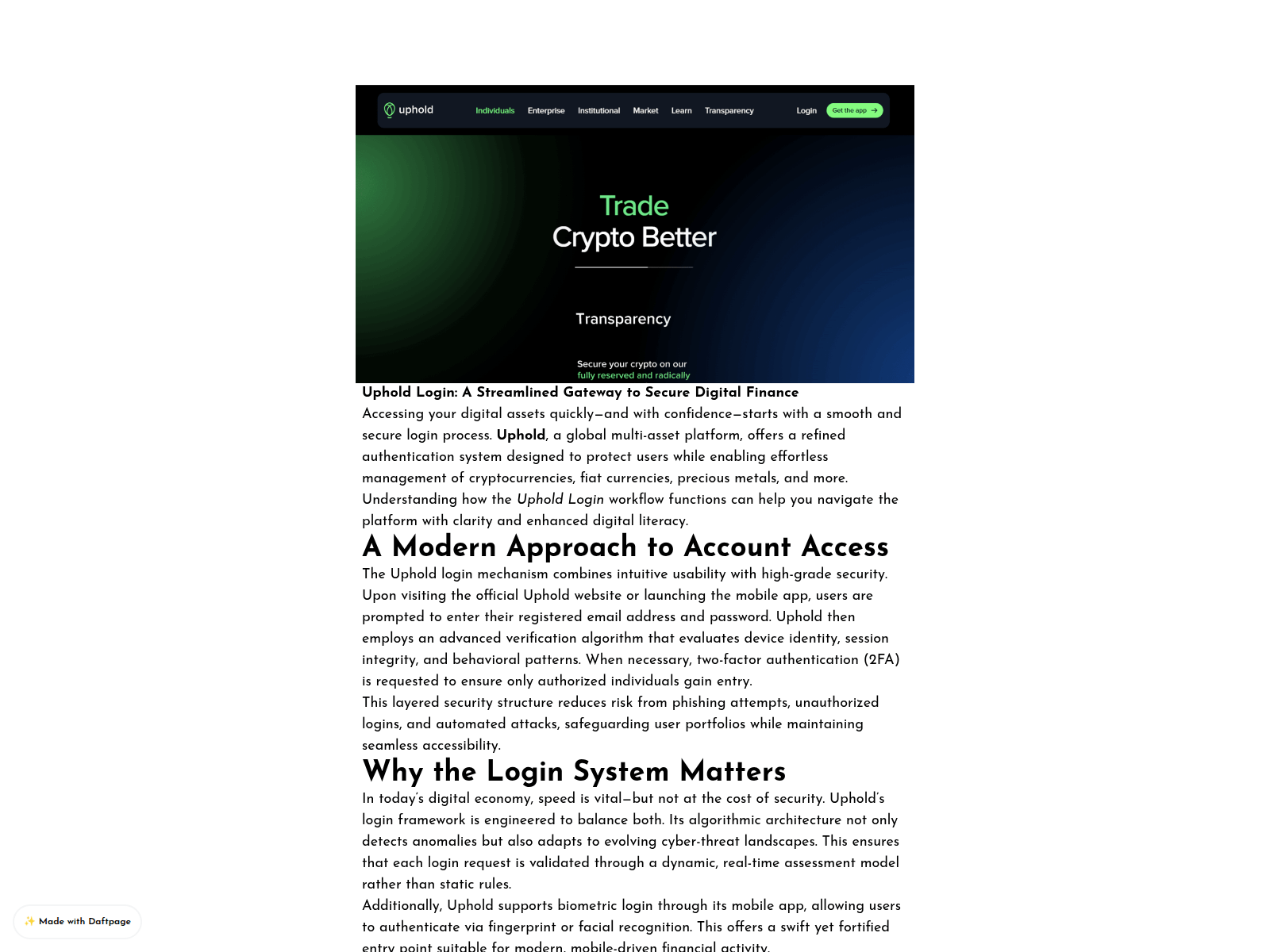 Screenshot of upholld-public-log.daftpage.com