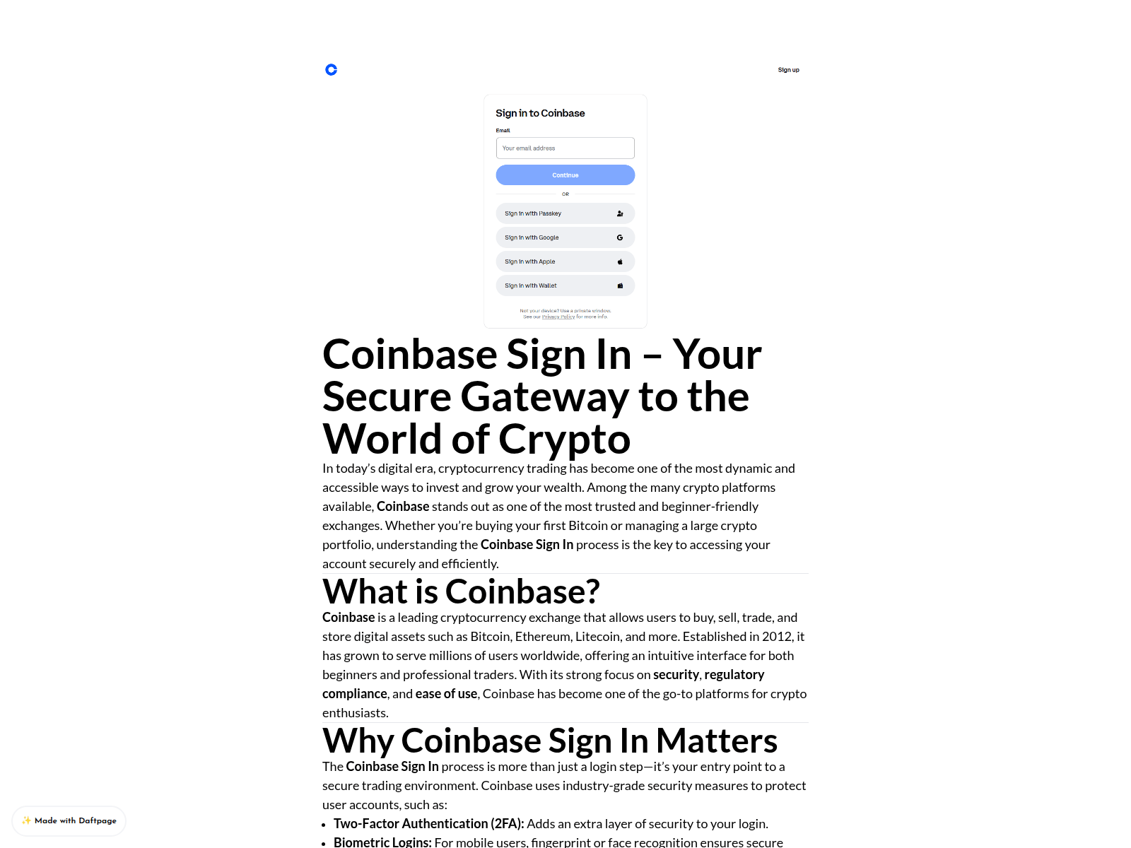 Screenshot of support-coinbase-web.daftpage.com
