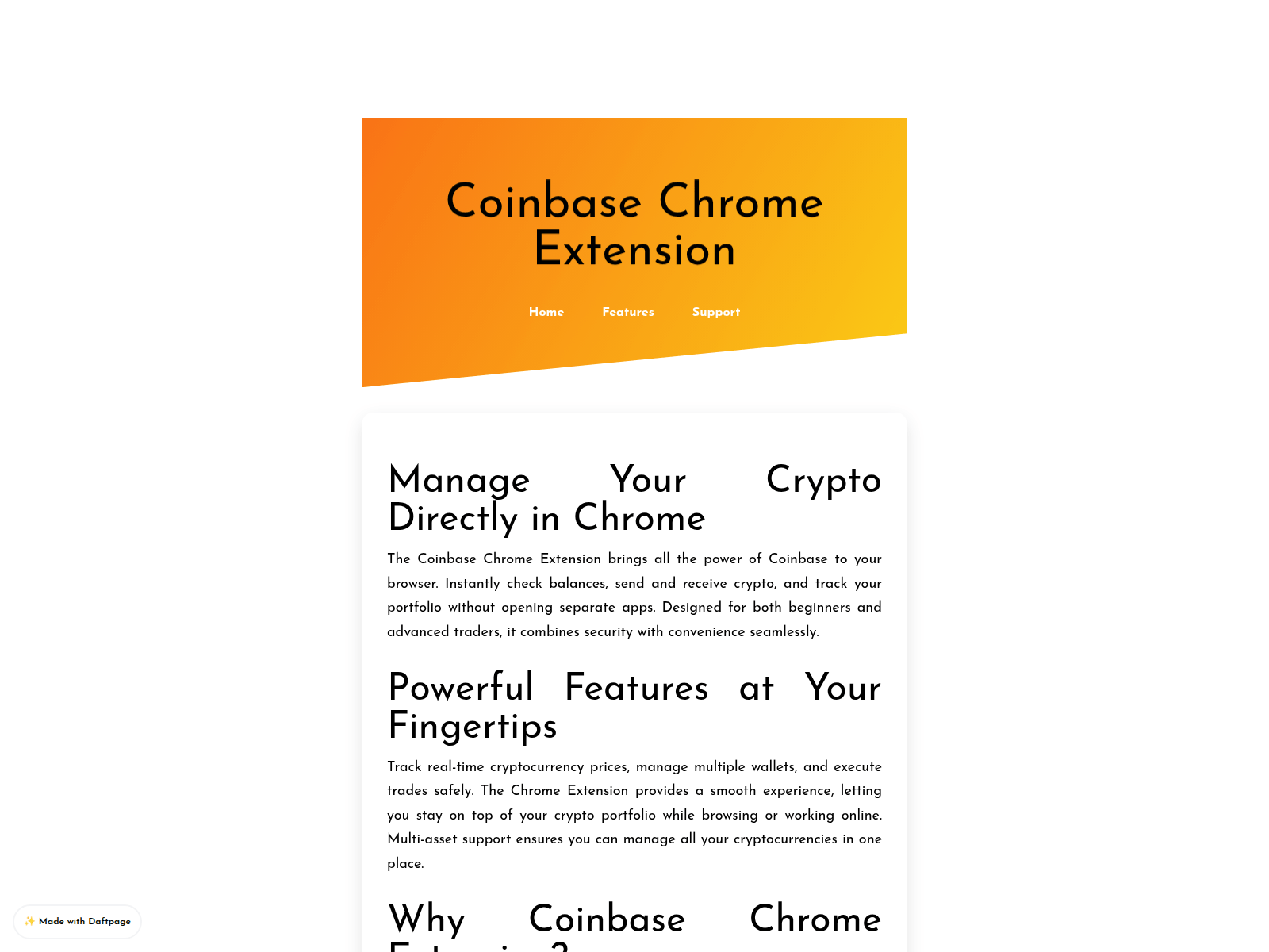 Screenshot of coin-basechrom-extension.daftpage.com