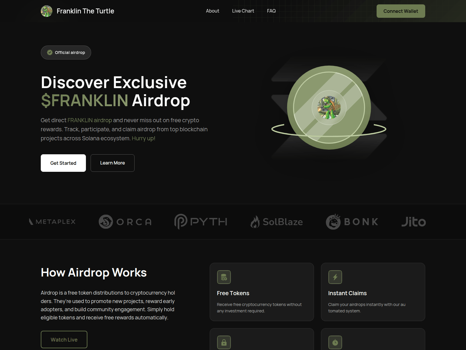 Screenshot of franklin.solhub.trade