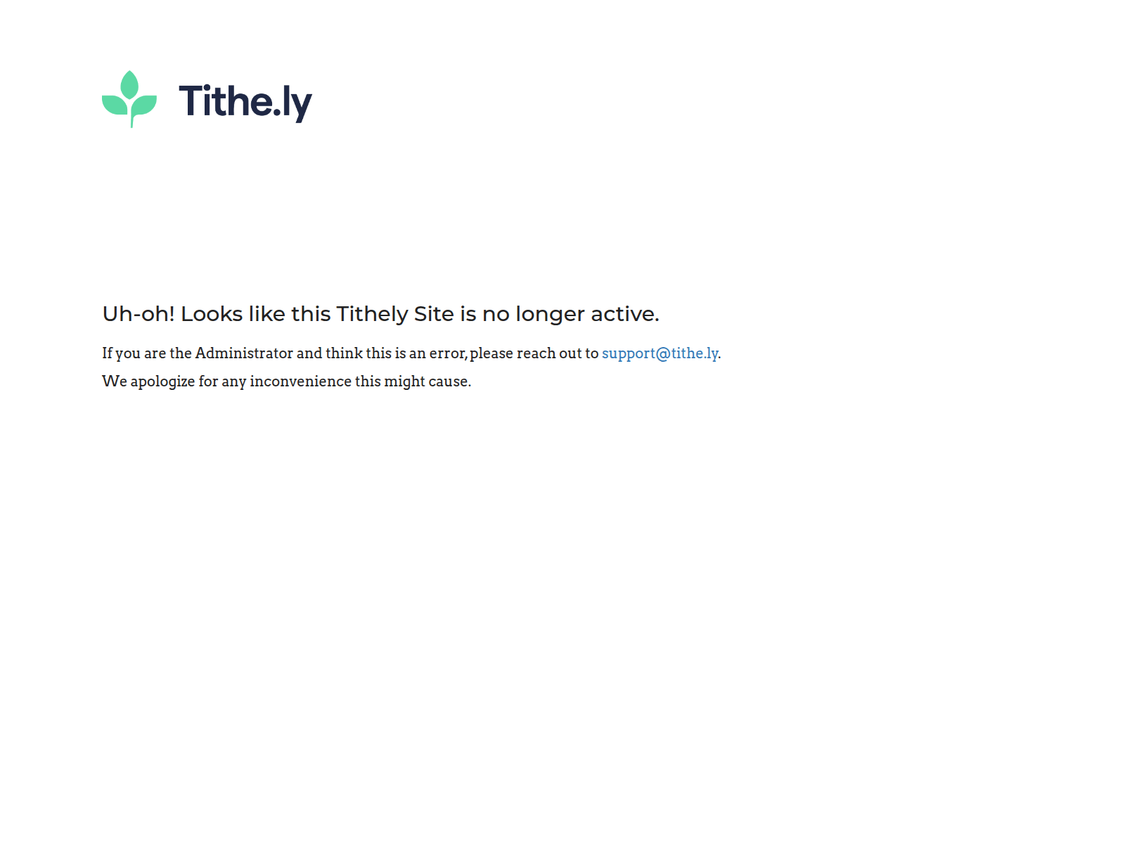 Screenshot of mycssch.tithelysetup.com
