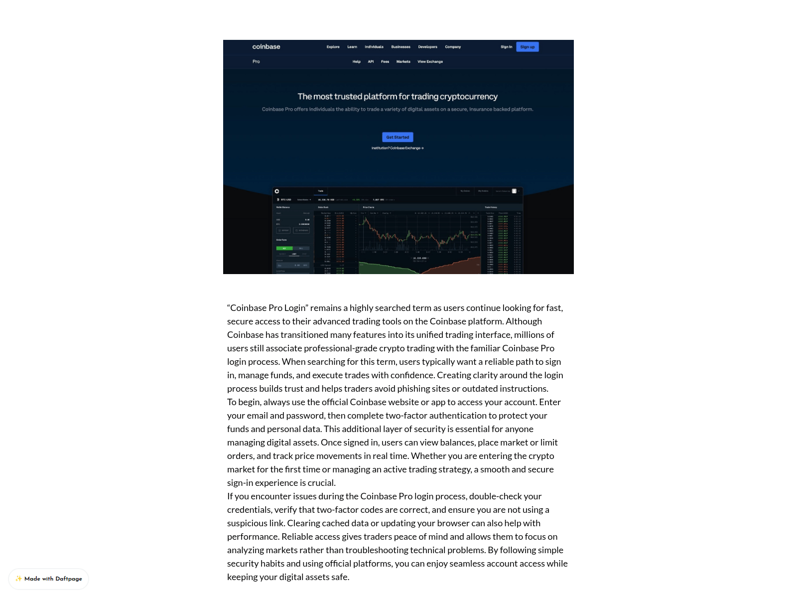 Screenshot of connect-coinpro-docs.daftpage.com