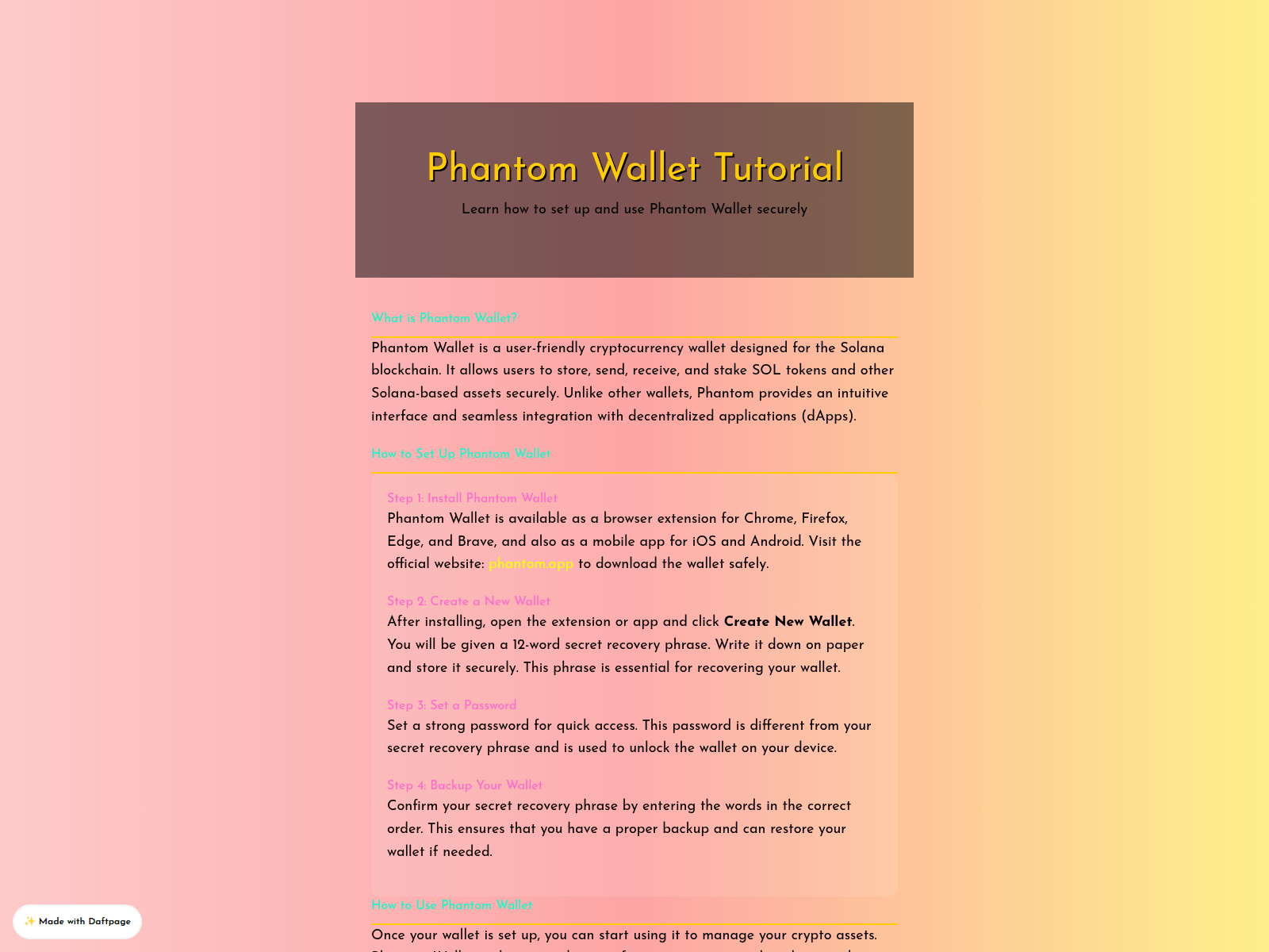 Screenshot of wallet-iophntm.daftpage.com