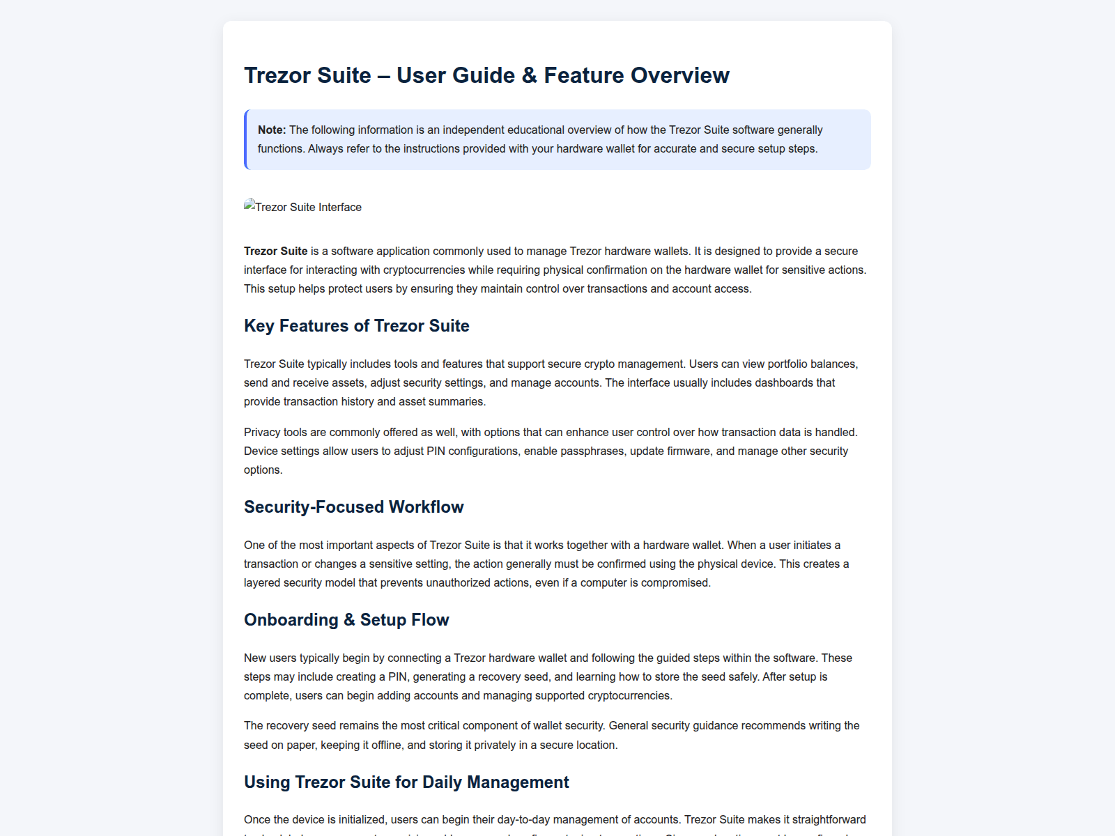 Screenshot of trezorsuite.wasmer.app