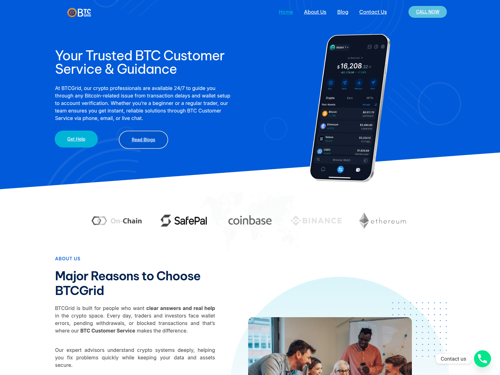 Screenshot of btcgrid.org