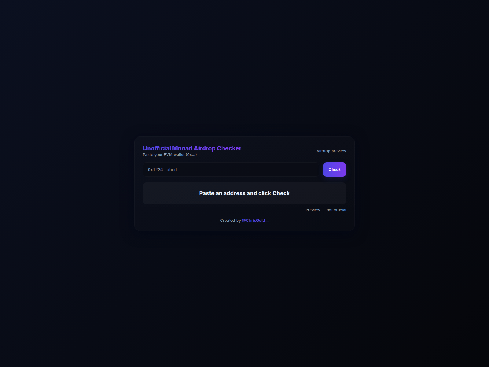 Screenshot of monadchecker-six.vercel.app