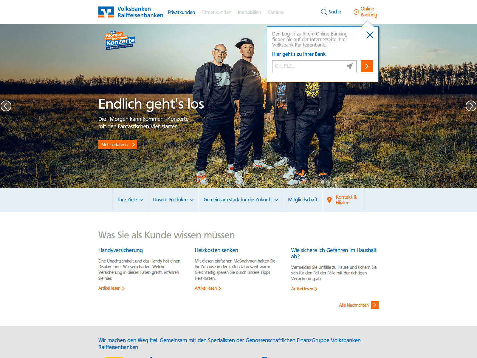Screenshot of volksbanken-raiffeisenbanken.tafraoutgroup.com