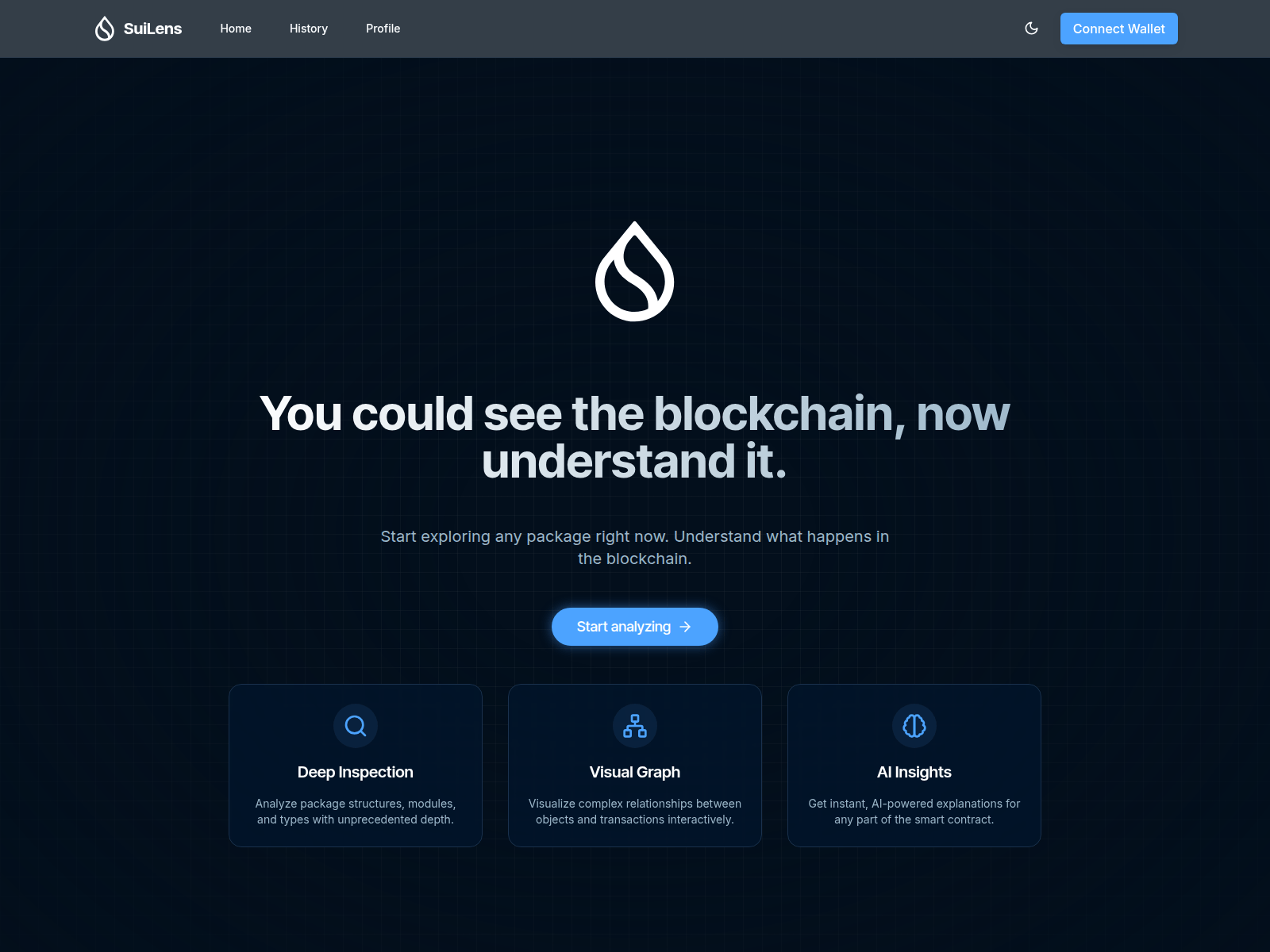 Screenshot of suilens.tech
