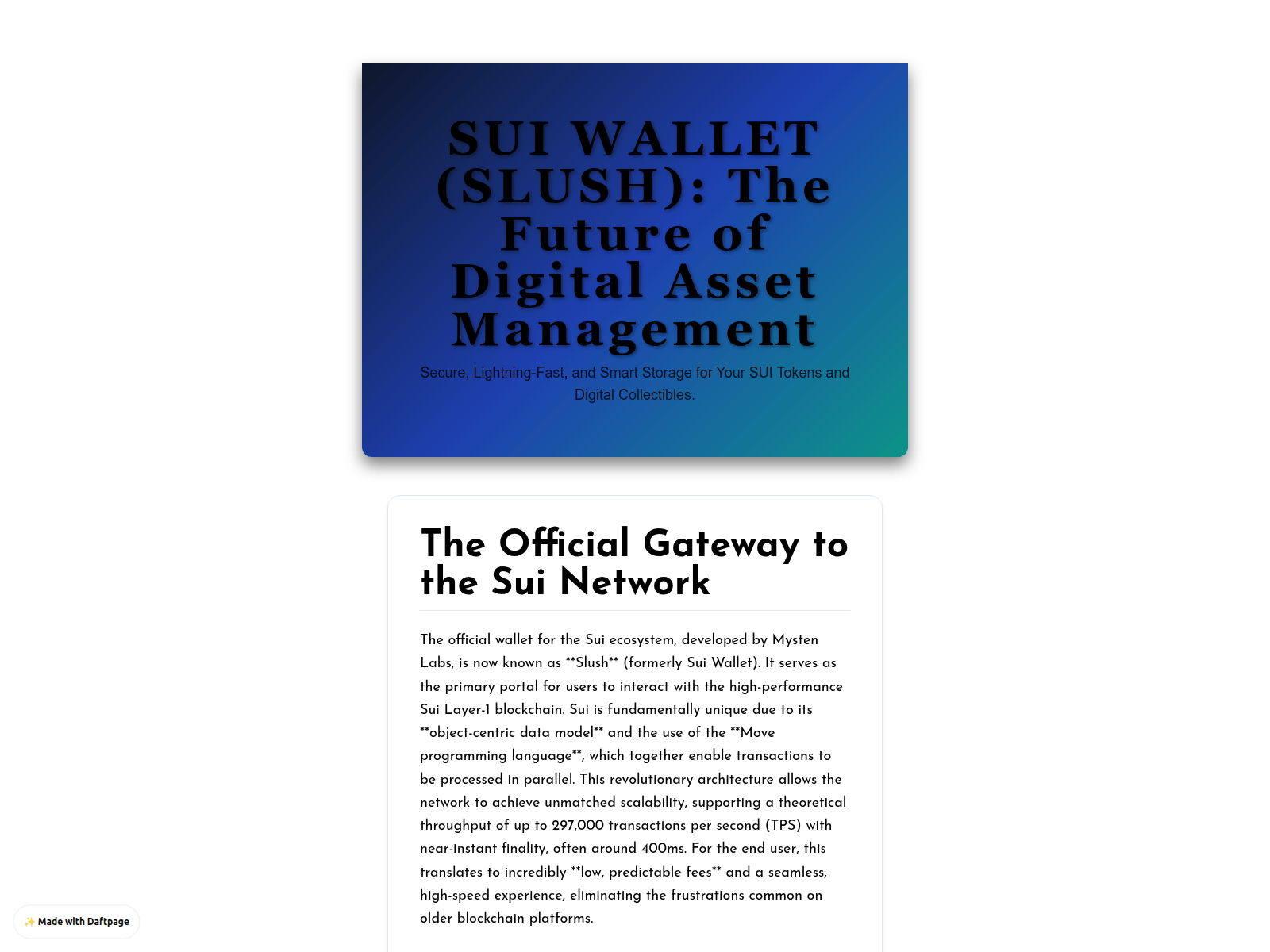 Screenshot of sui-wallet-auth.daftpage.com