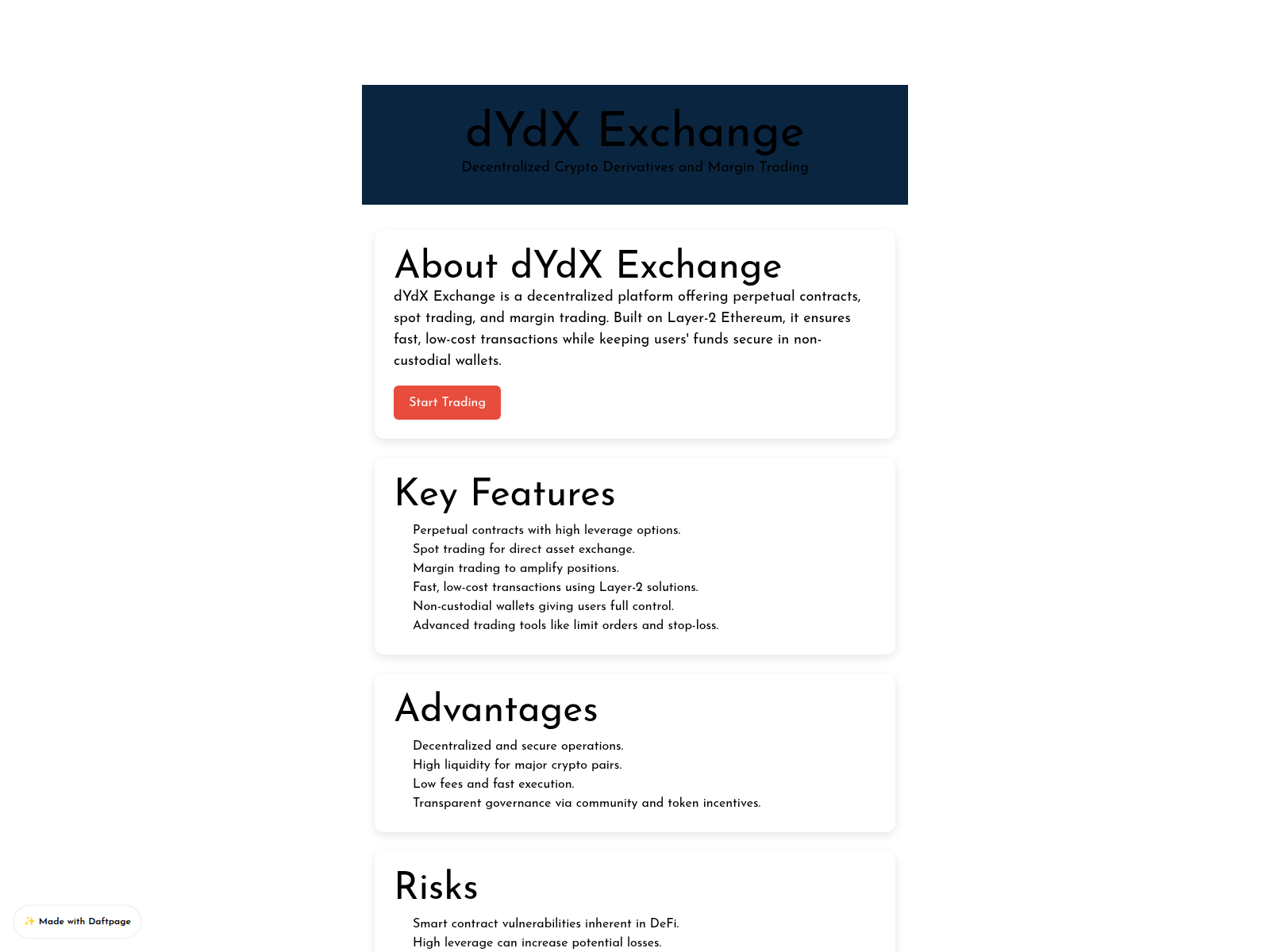 Screenshot of ddydx-exchnge-io.daftpage.com