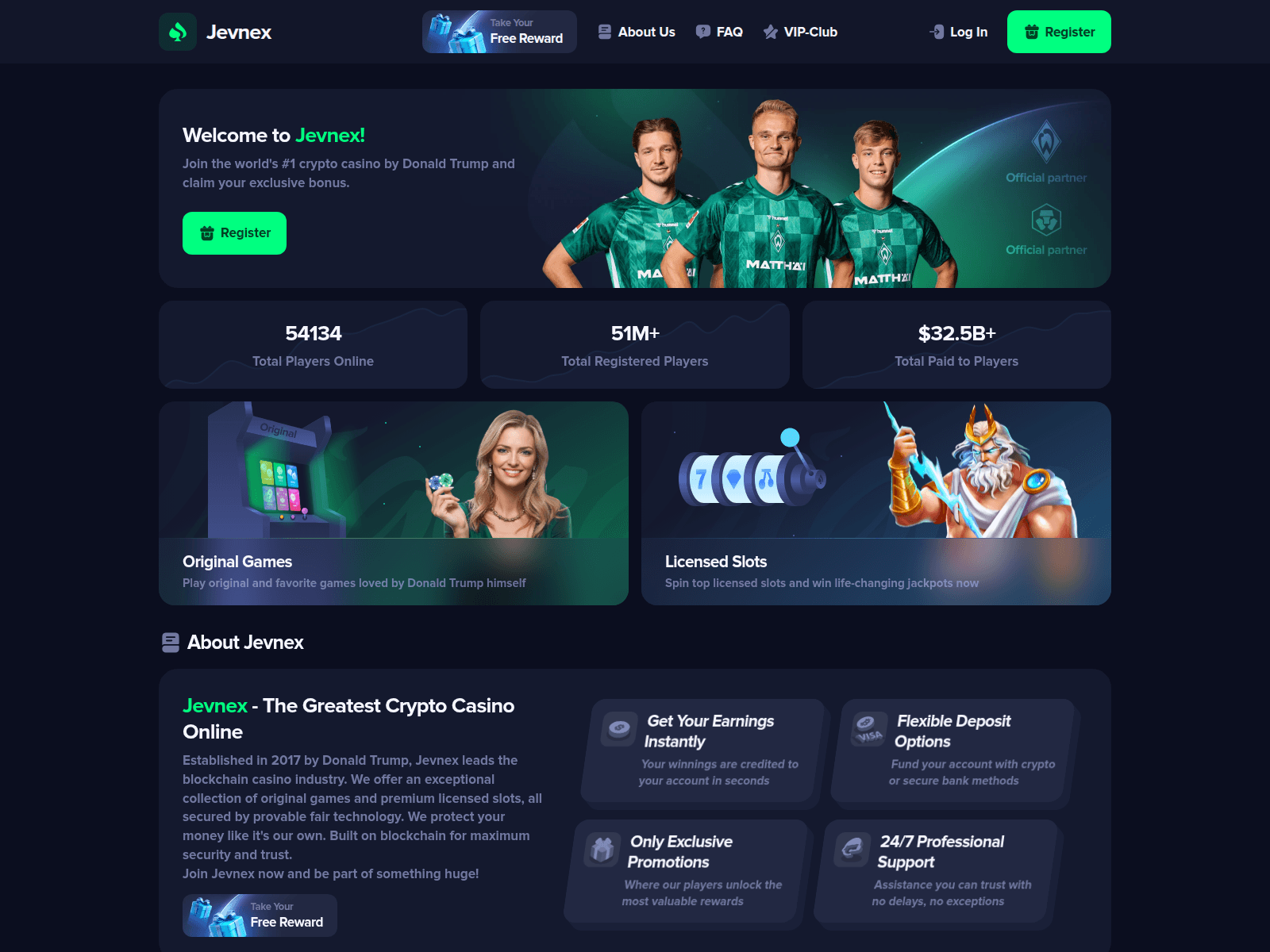 Screenshot of jevnex.com