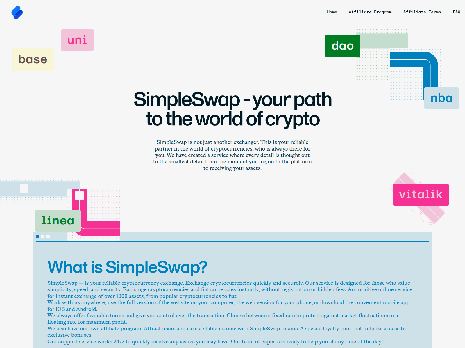 Screenshot of simpleswap-io.at