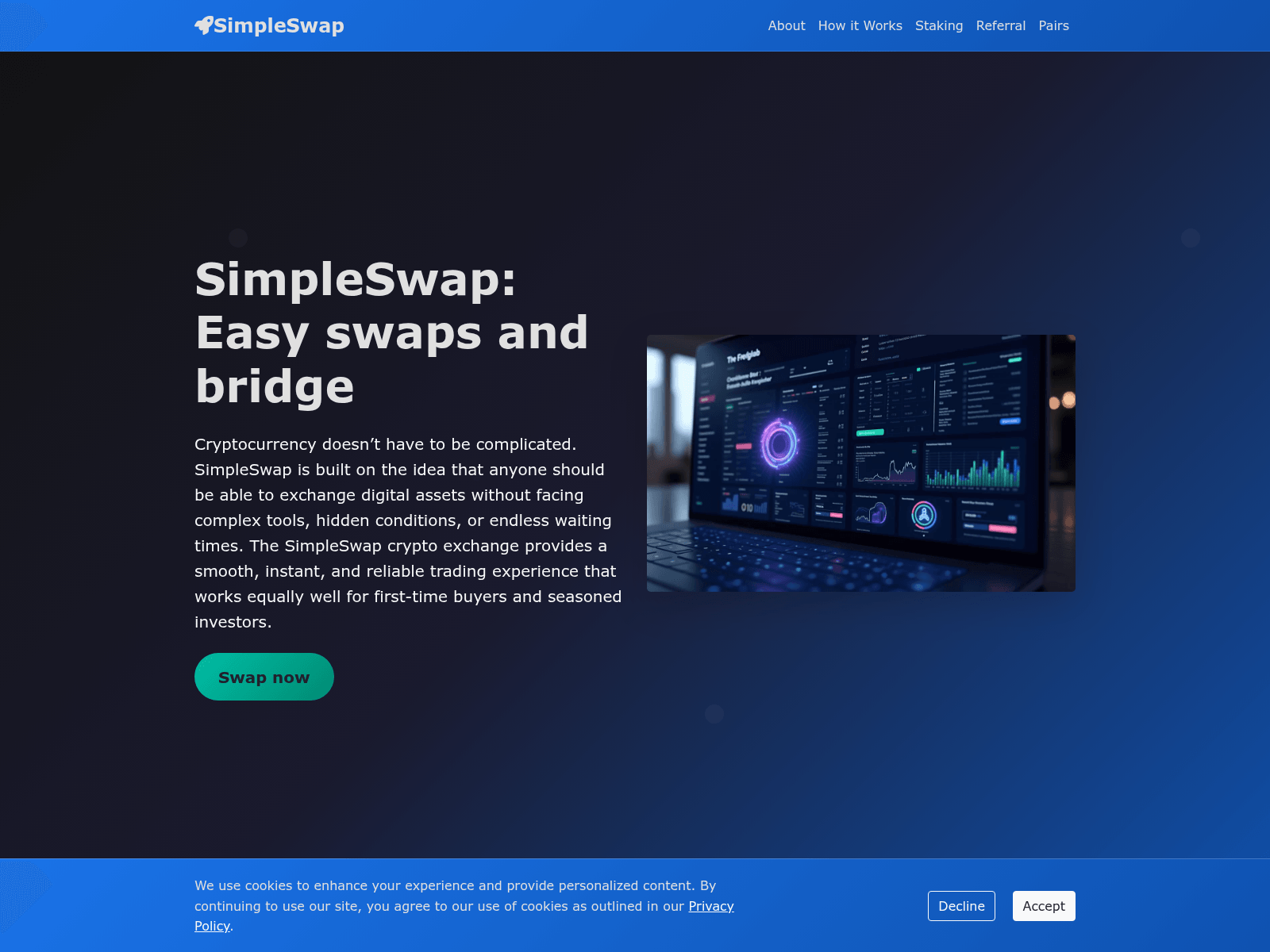 Screenshot of simpleswap-app.to