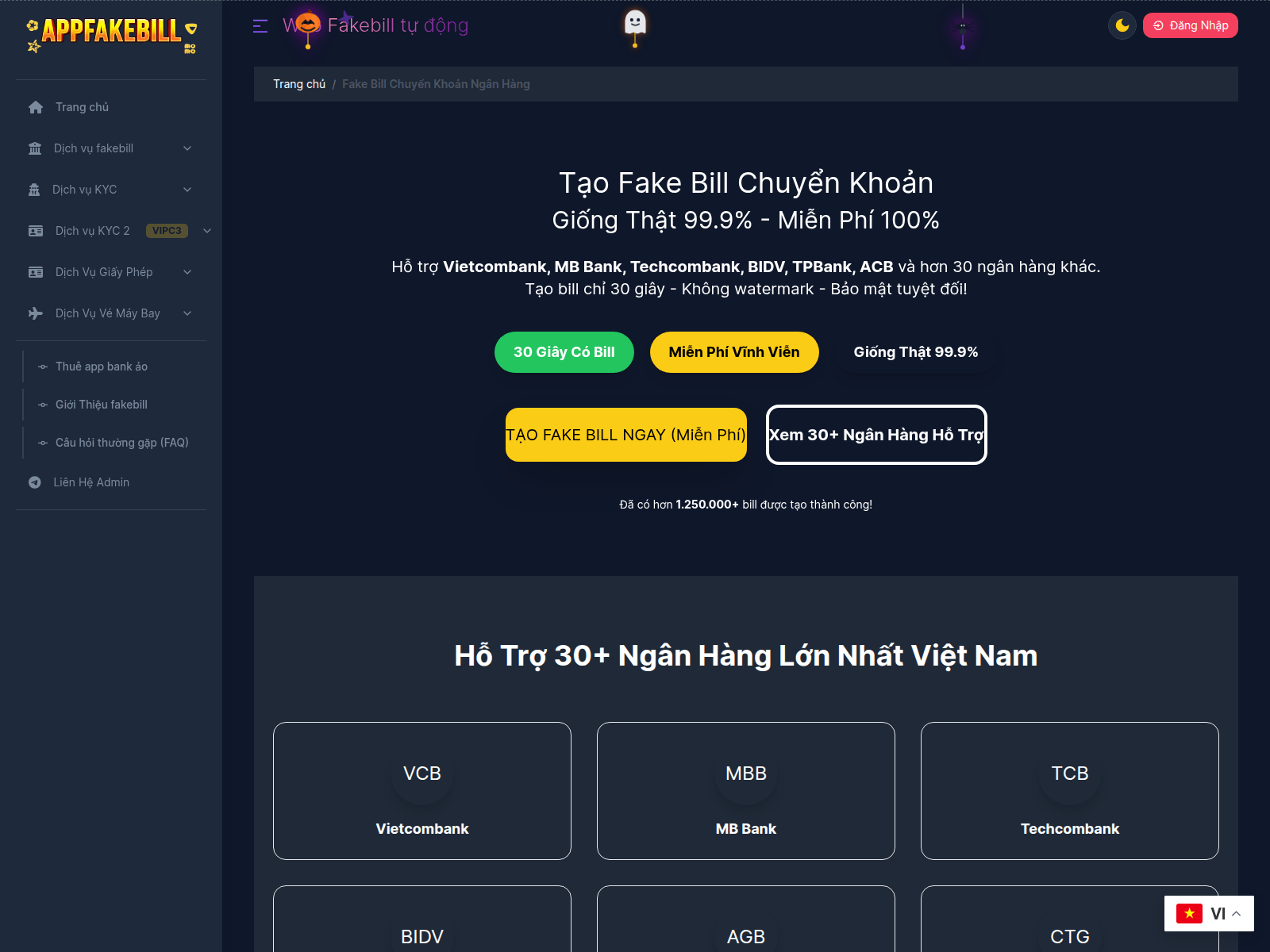 Screenshot of www.vuibank.site