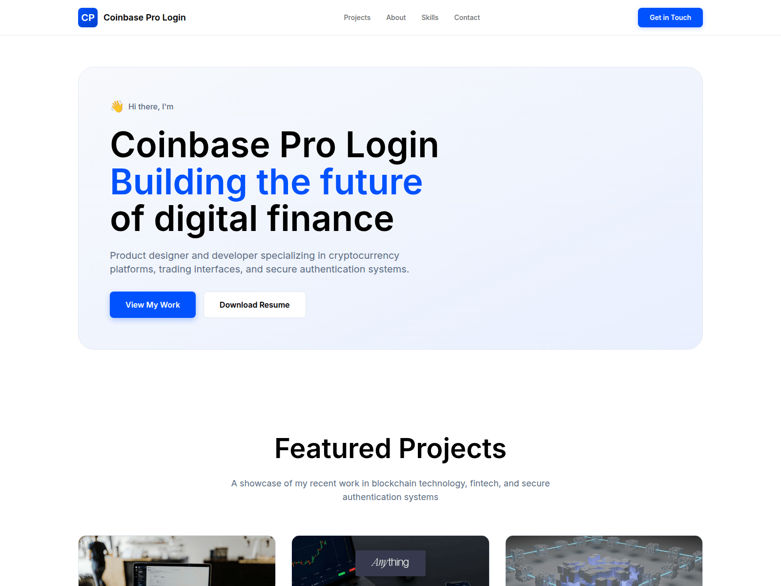 Screenshot of sihnup-coinbase-pro.created.app