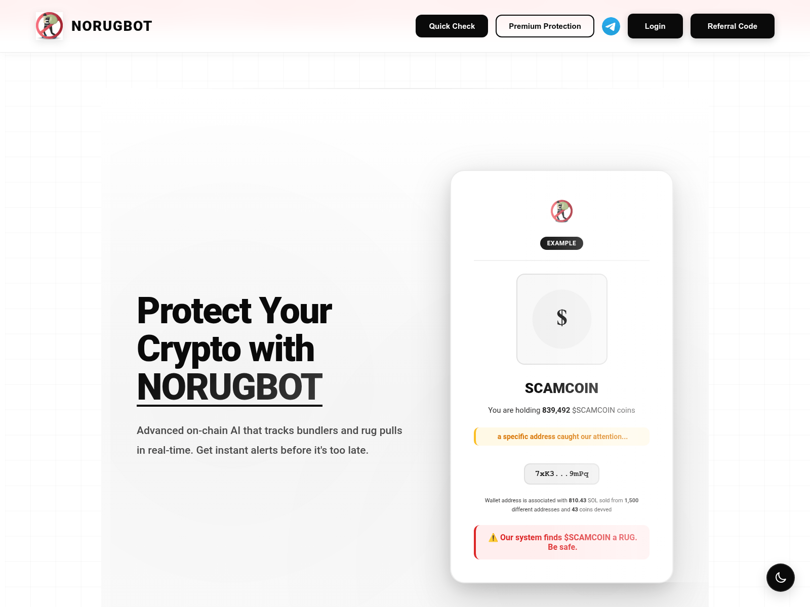 Screenshot of norug.bot