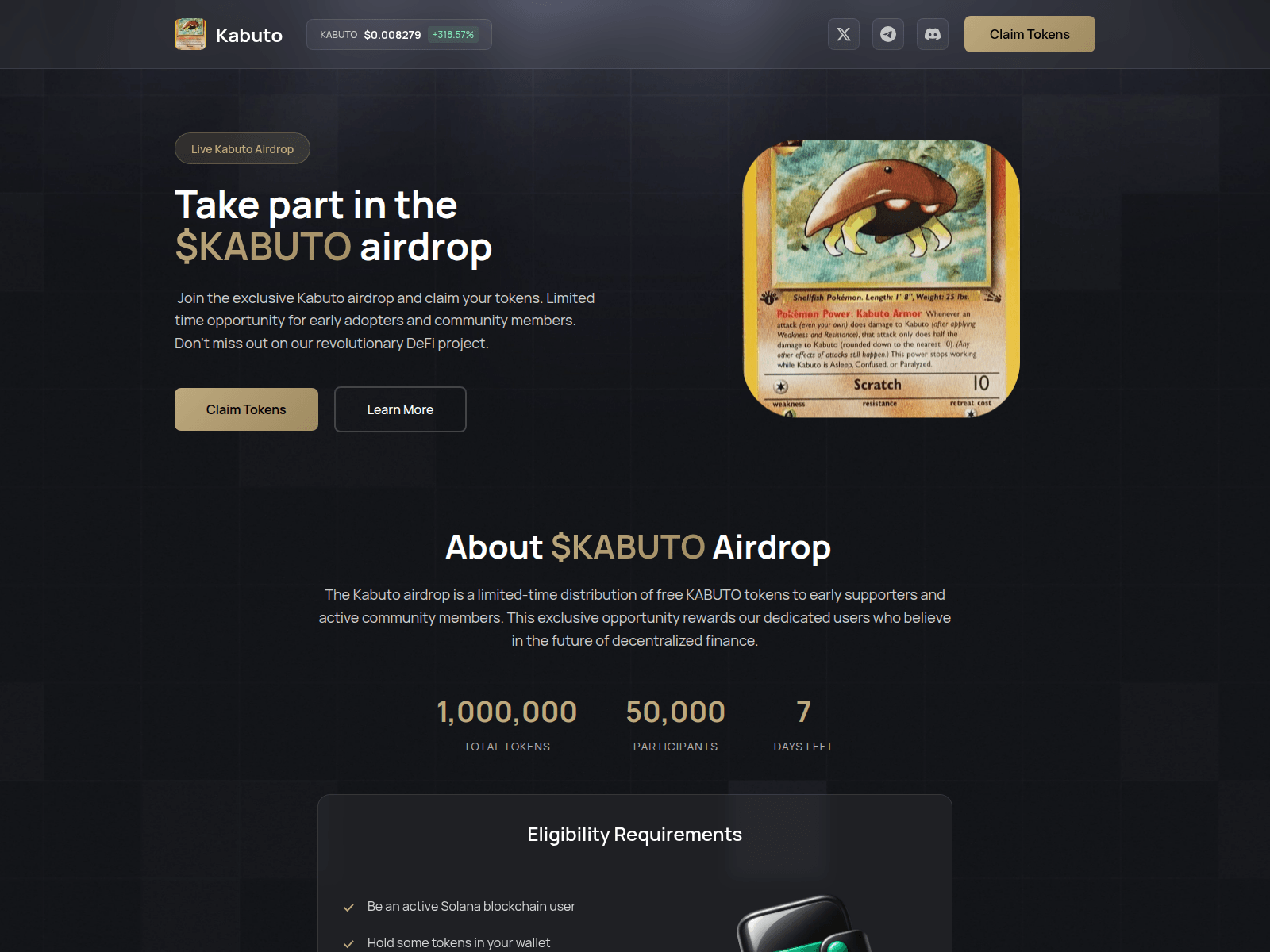 Screenshot of airdrop-kabuto.xyz