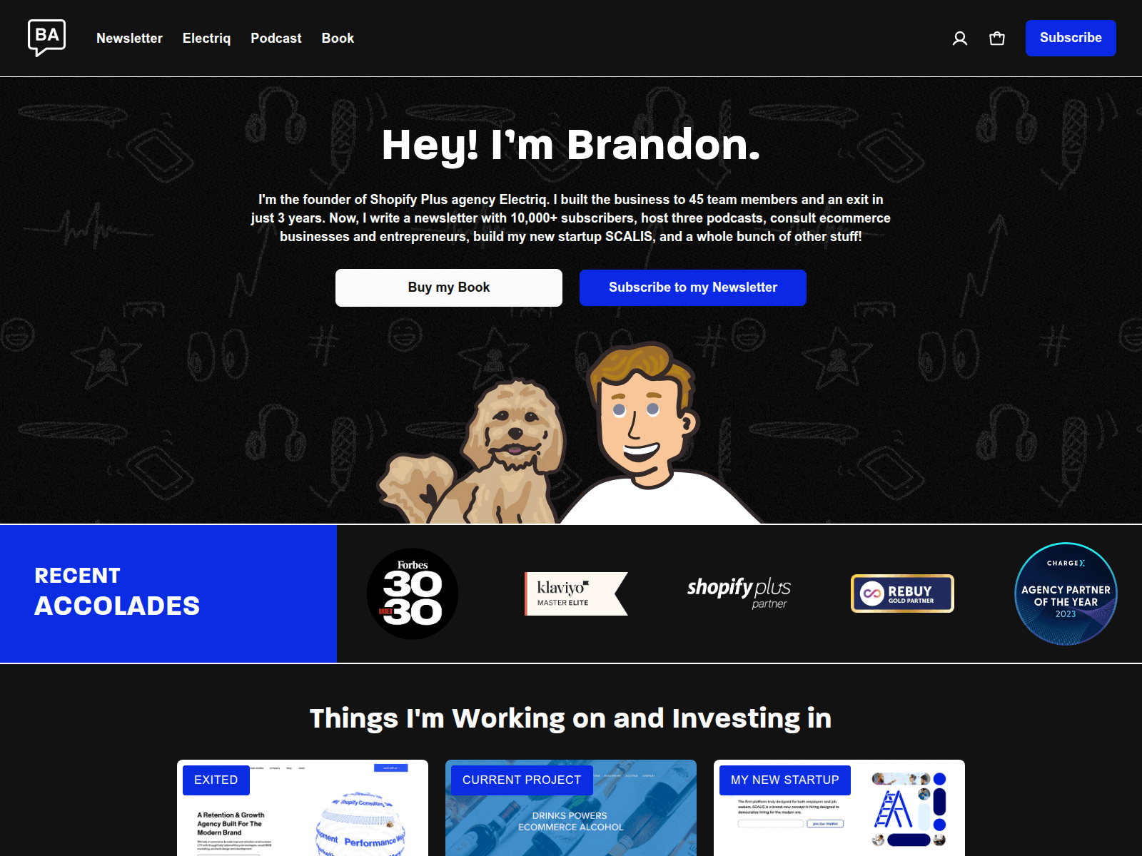 Screenshot of brandonamoroso.com