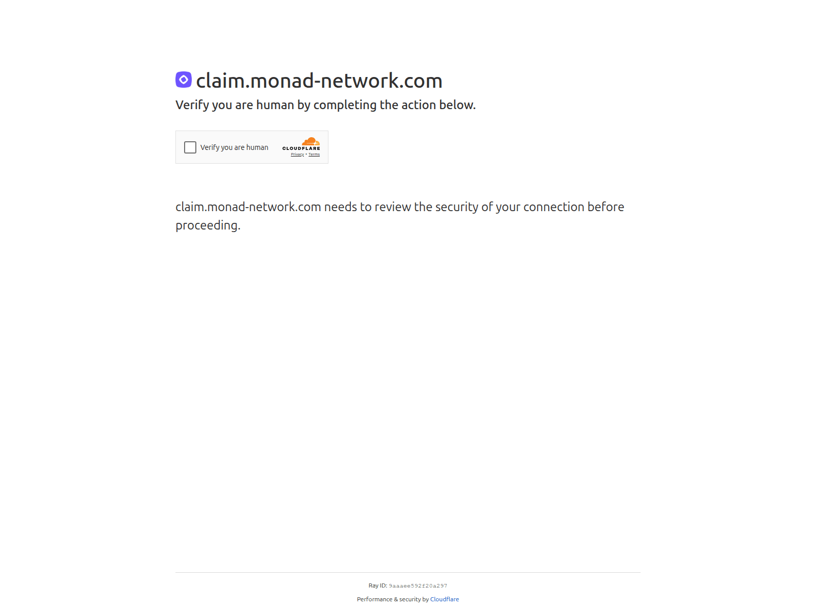 Screenshot of claim.monad-network.com