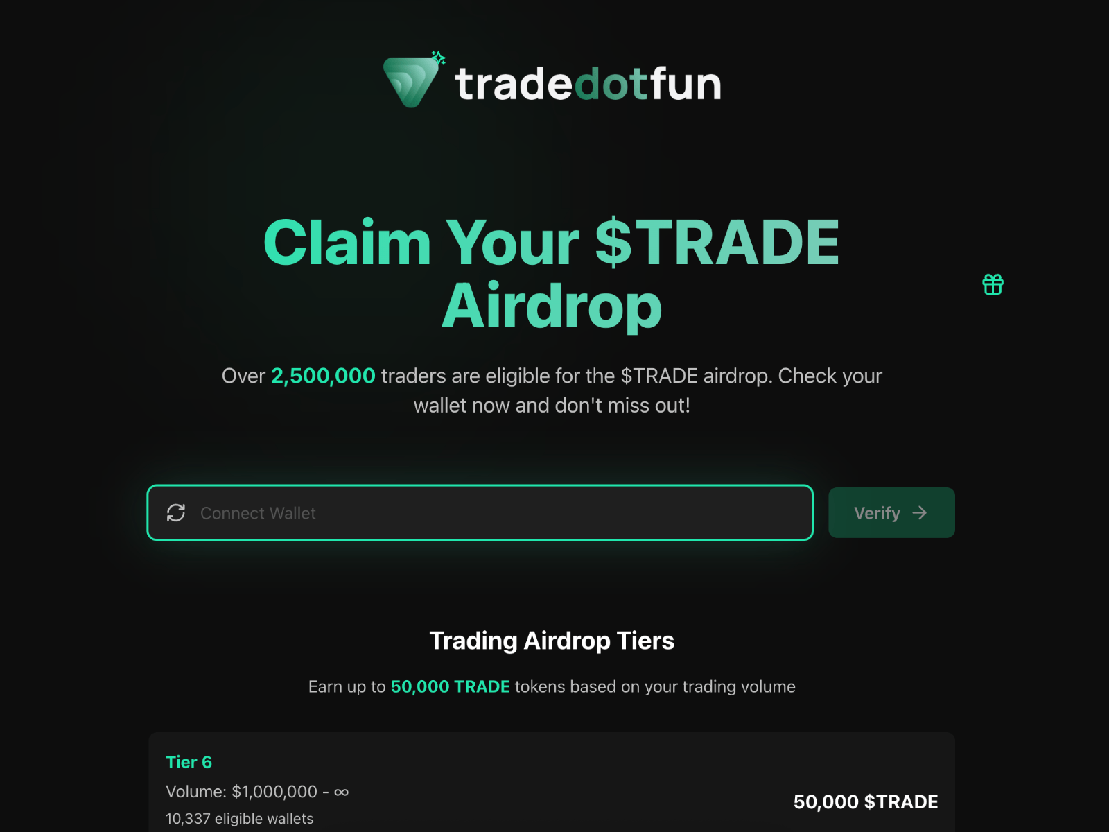 Screenshot of claim2-trade.fun