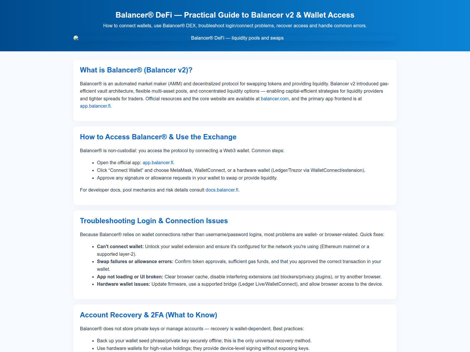 Screenshot of account-defi-balencerr.pages.dev
