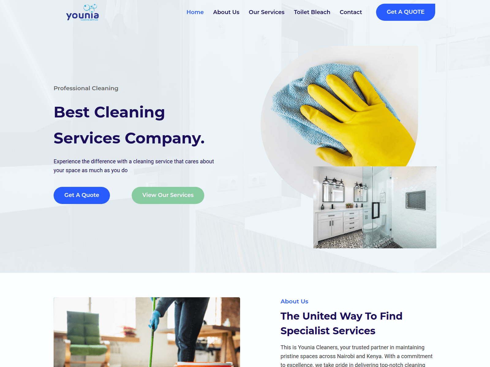 Screenshot of youniacleaners.co.ke