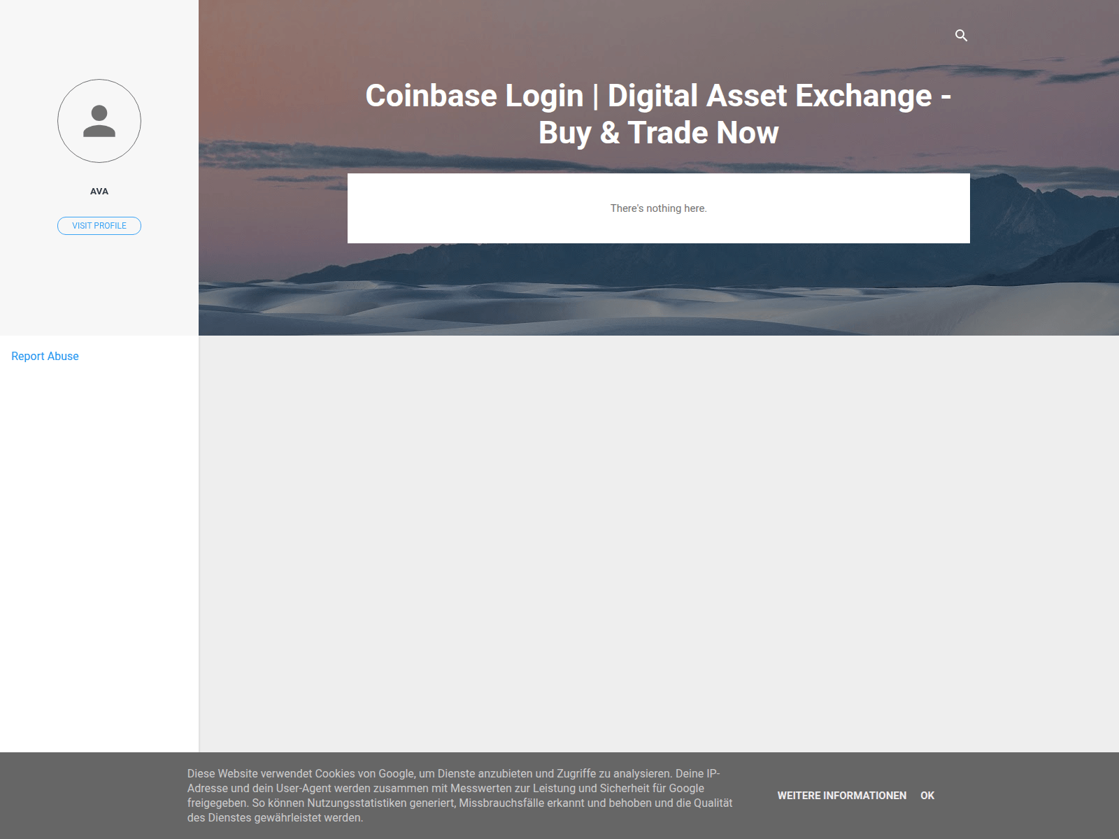 Screenshot of coinbaseprologine.blogspot.kr