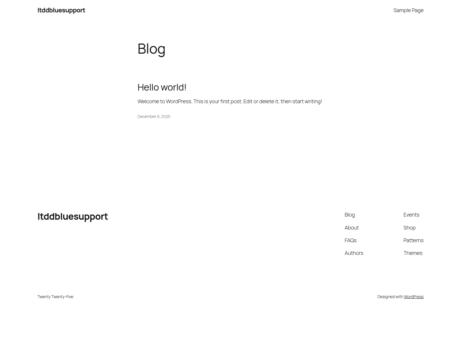 Screenshot of ltddbluesupport.com