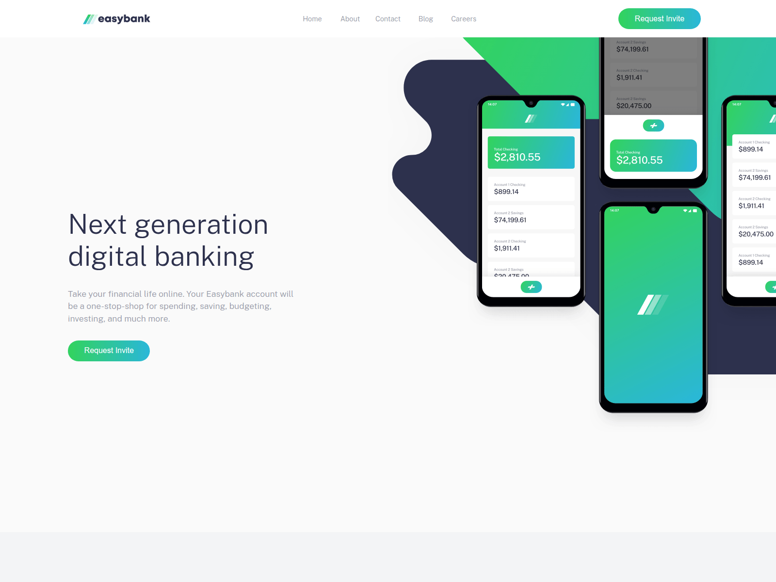 Screenshot of easybank-landing-page-rho.now.sh