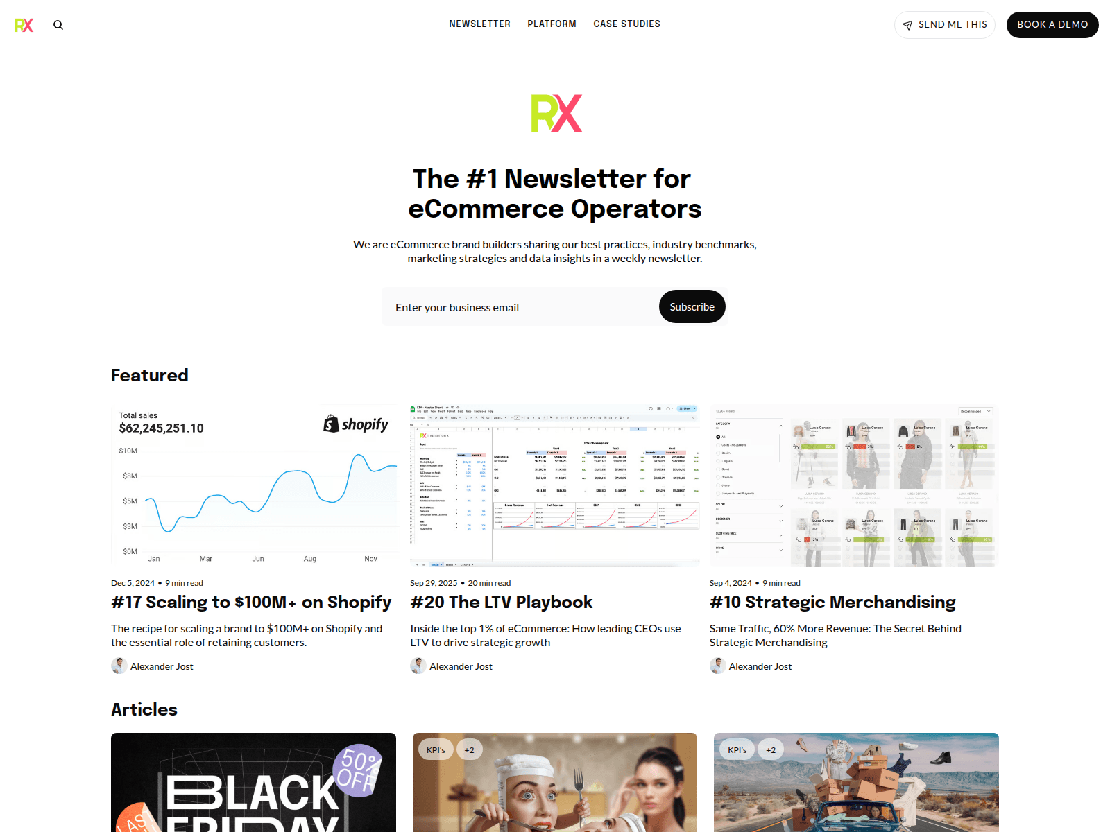 Screenshot of newsletter.retentionx.com