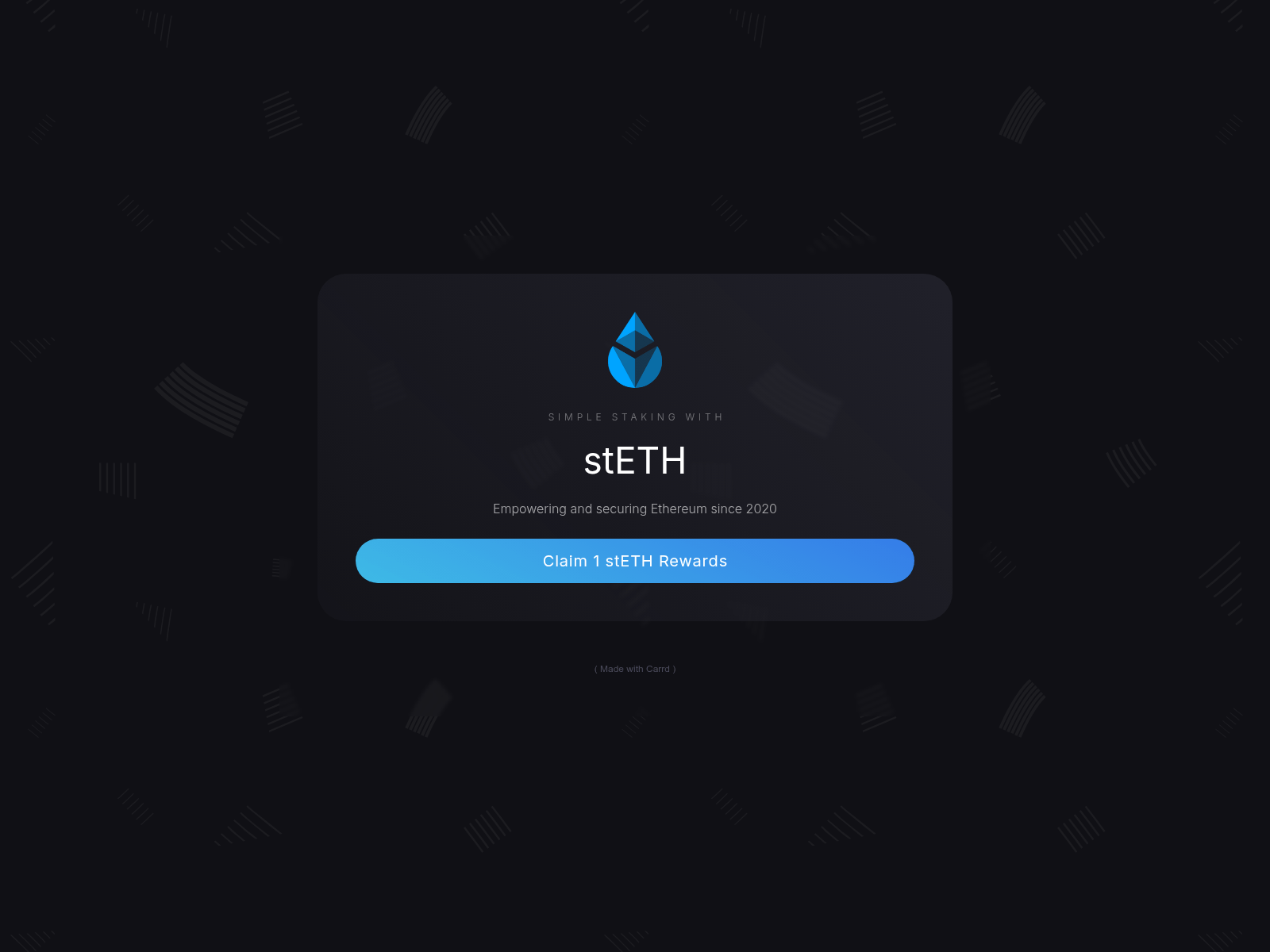 Screenshot of steth.carrd.co