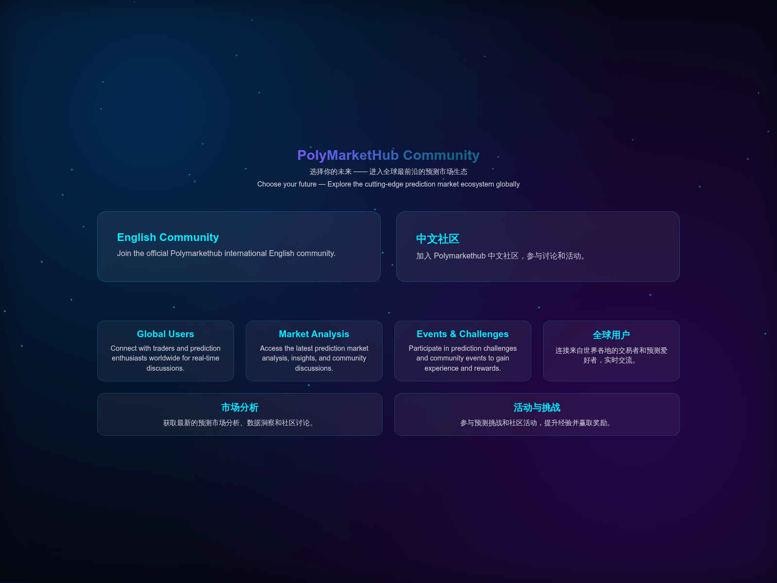 Screenshot of polymarkethub.com