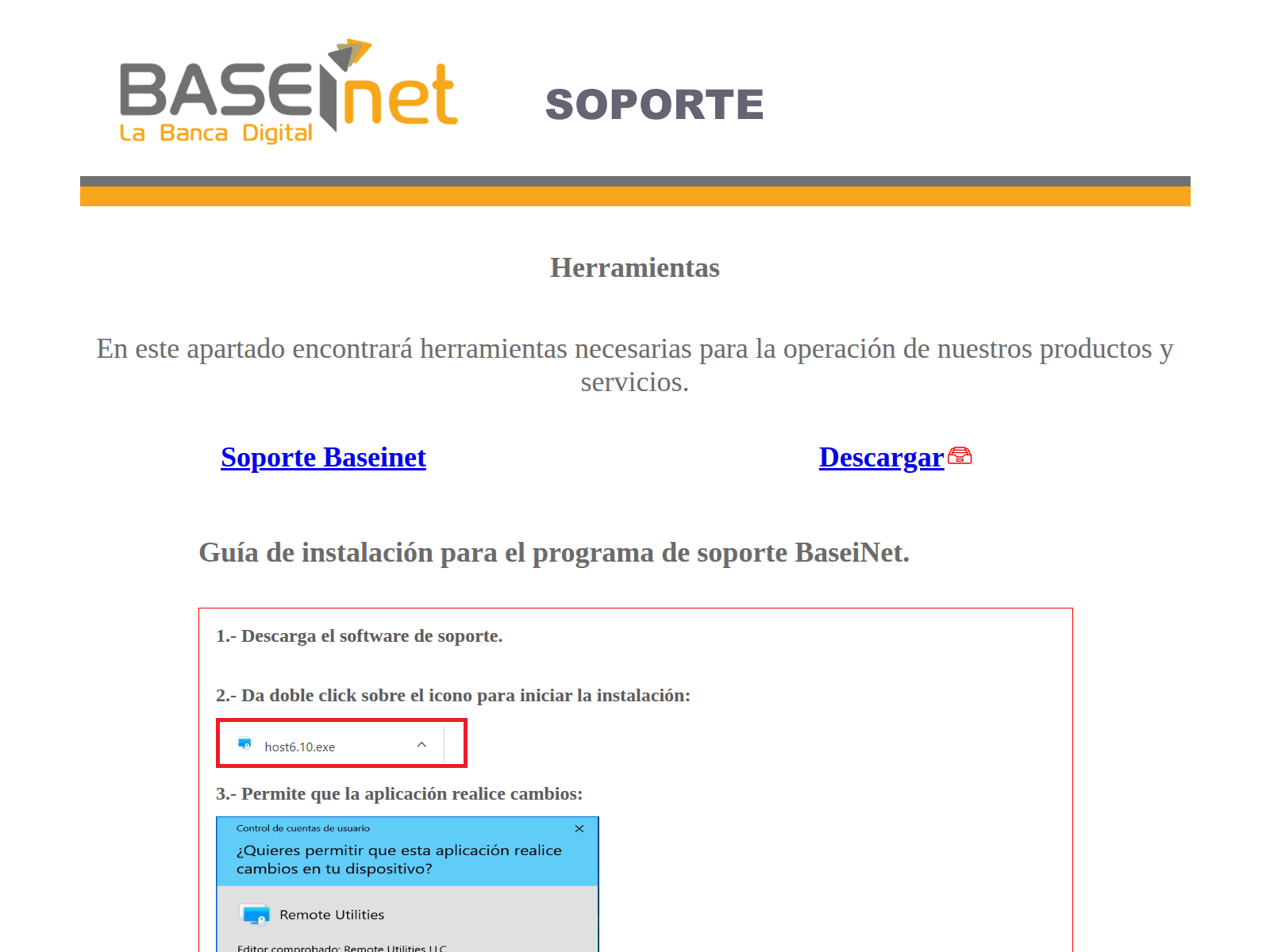 Screenshot of baseinetasistencia.com