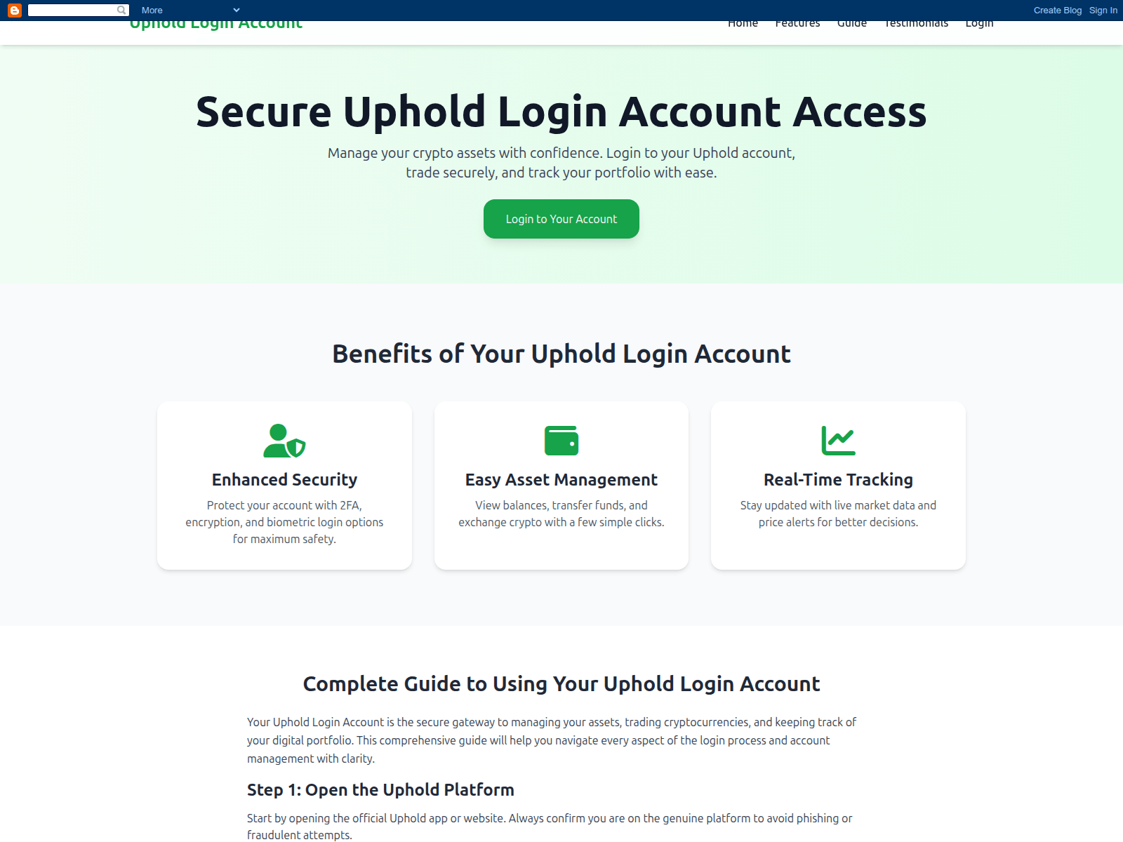 Screenshot of uphold-login-accountt.blogspot.com.mt