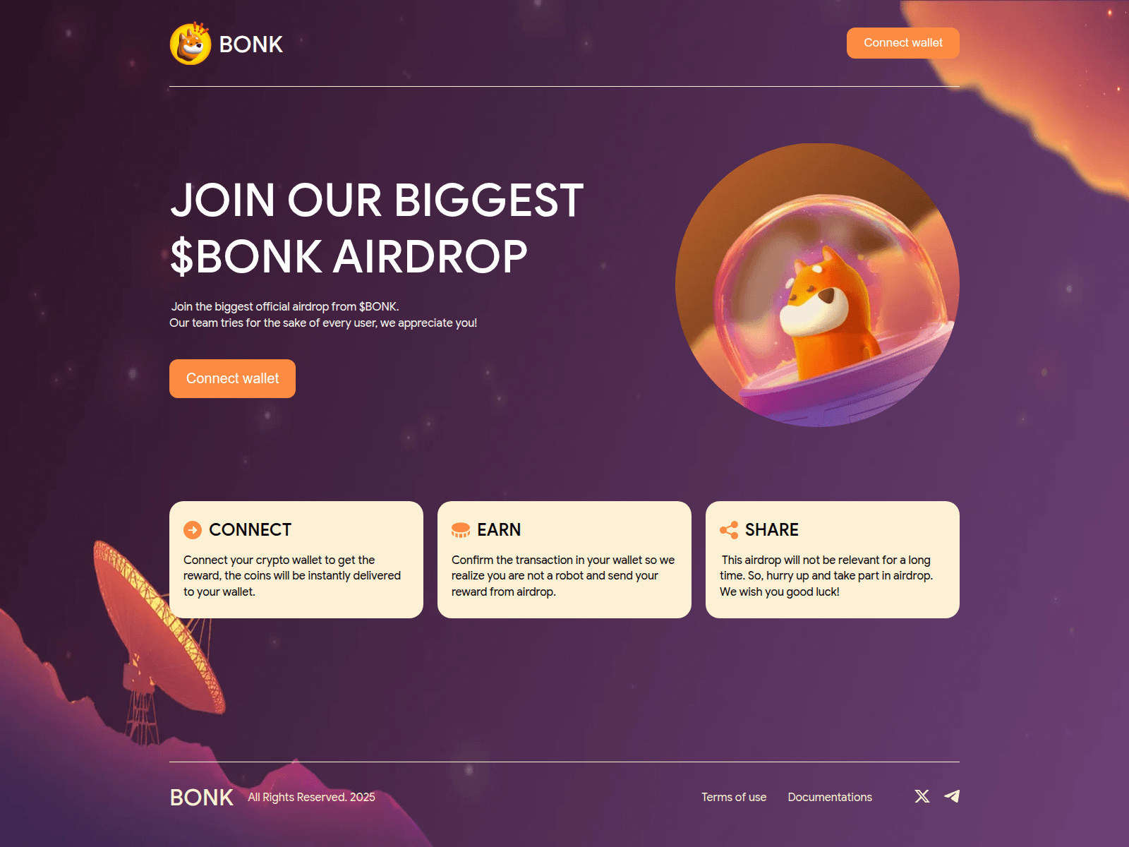 Screenshot of bonkcoin.club