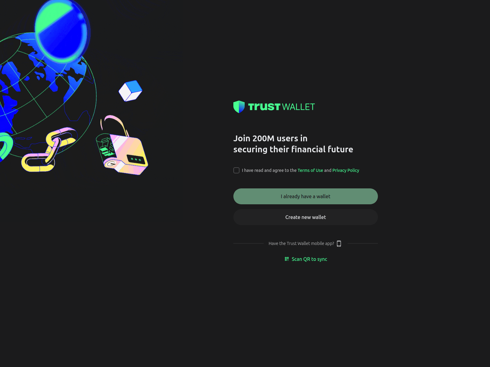 Screenshot of trustwalletauth.app