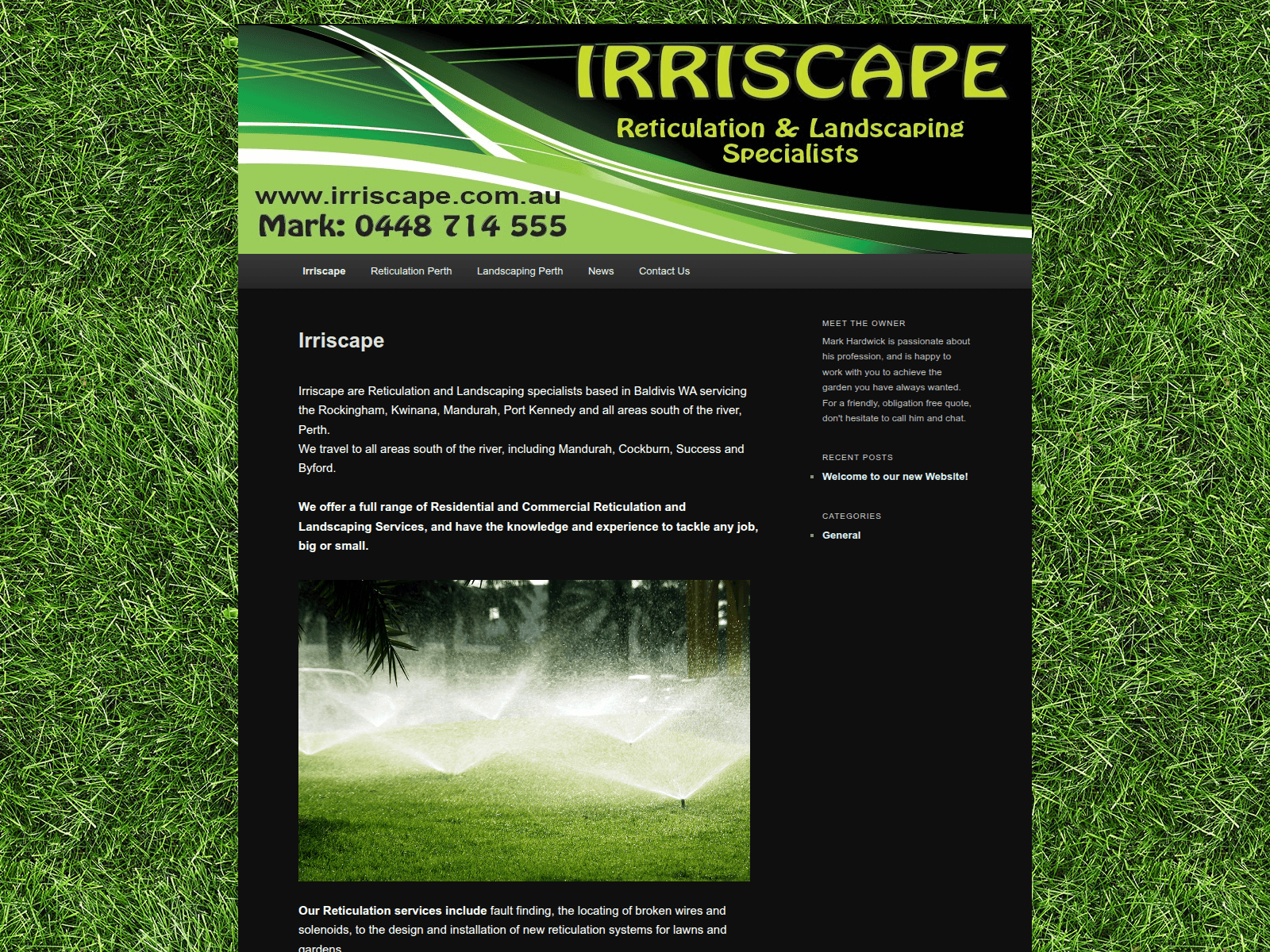 Screenshot of irriscape.com.au