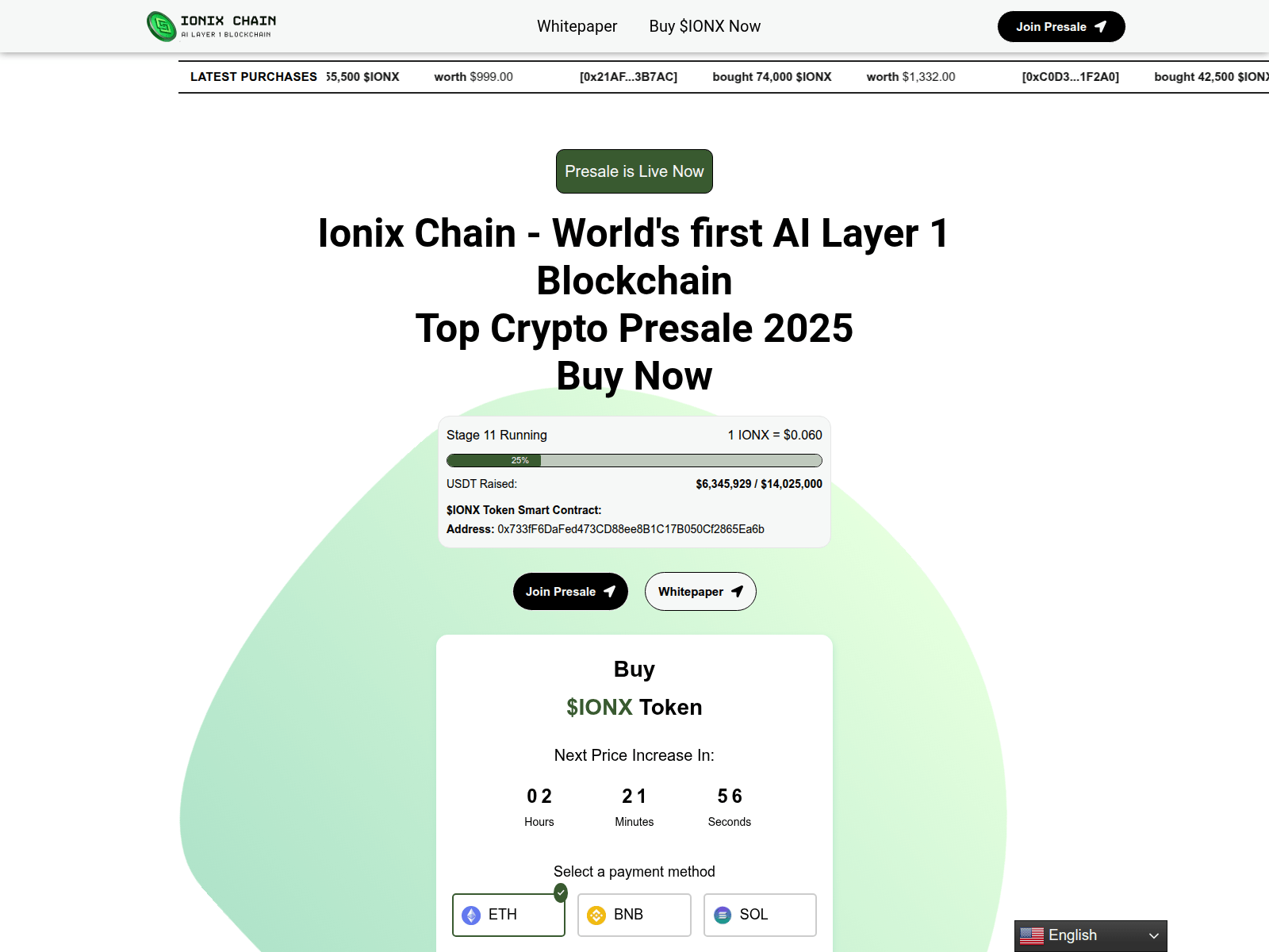 Screenshot of ionixchqin.com