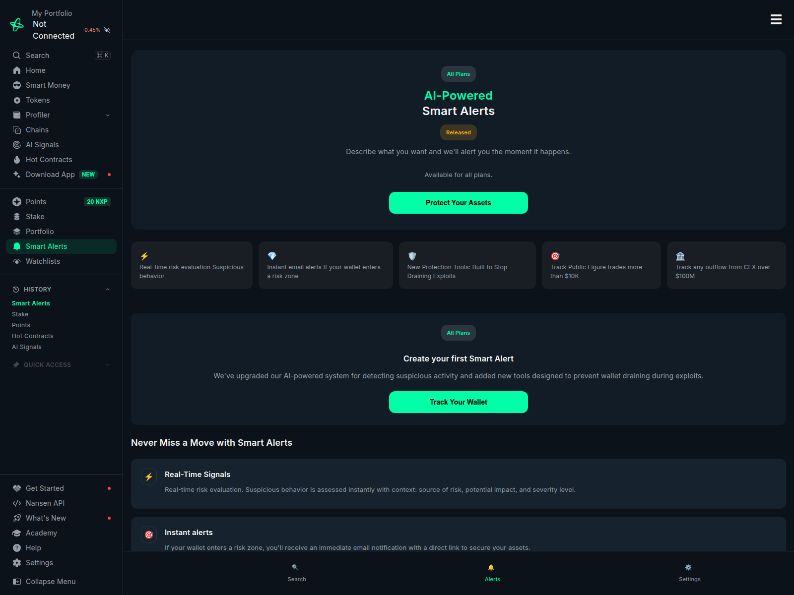 Screenshot of nansenai-alert.tech