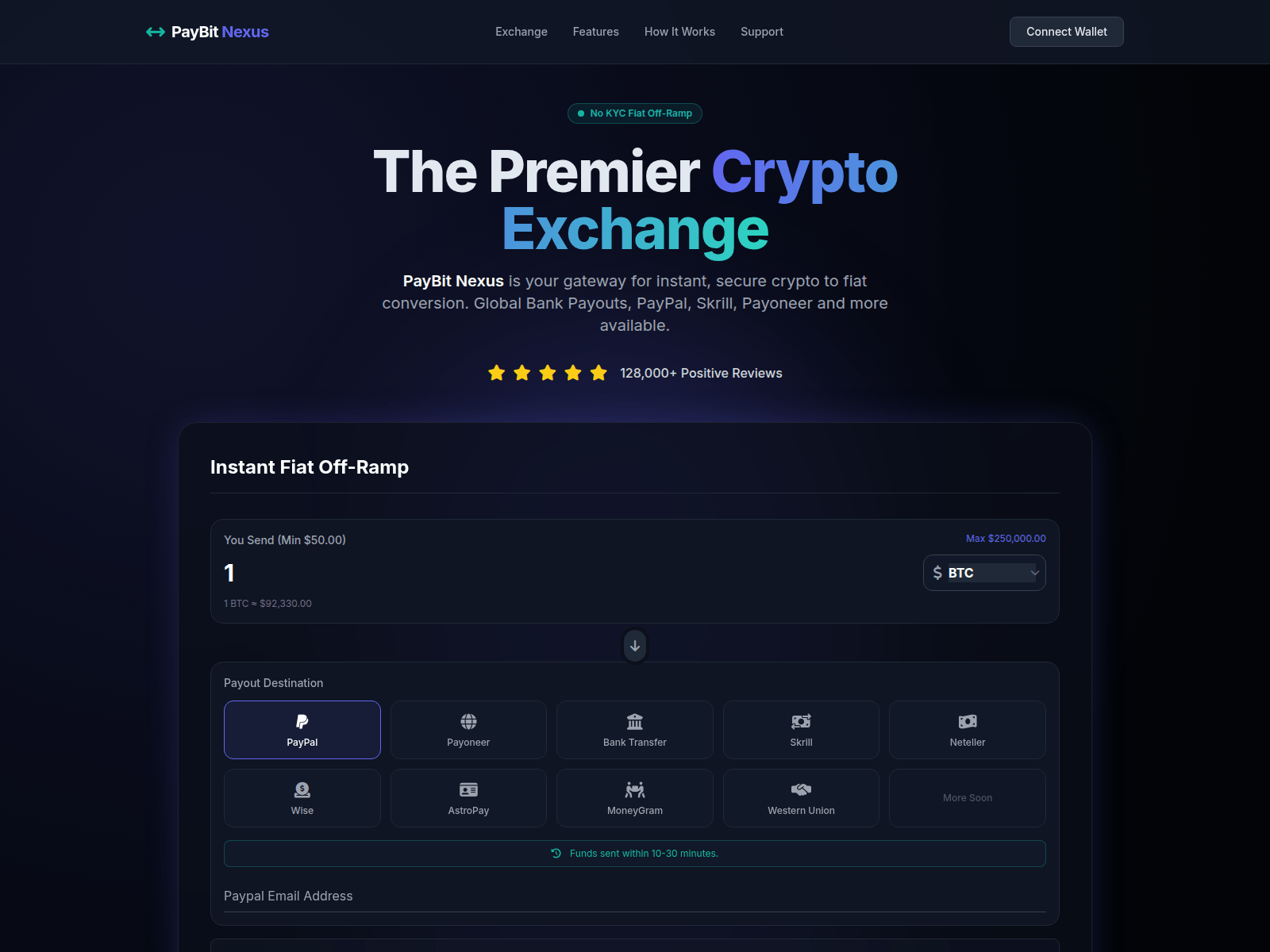 Screenshot of paybit.nexus
