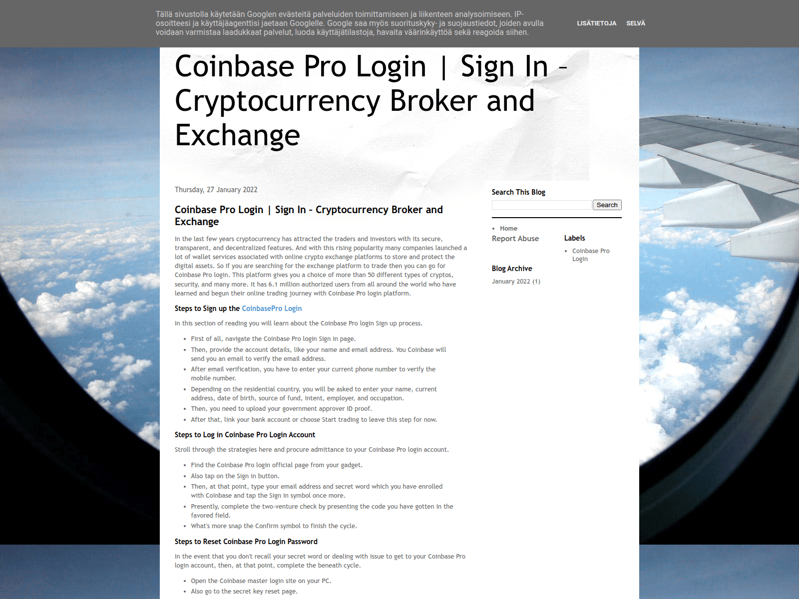 Screenshot of login-coinbase-pro.blogspot.cz