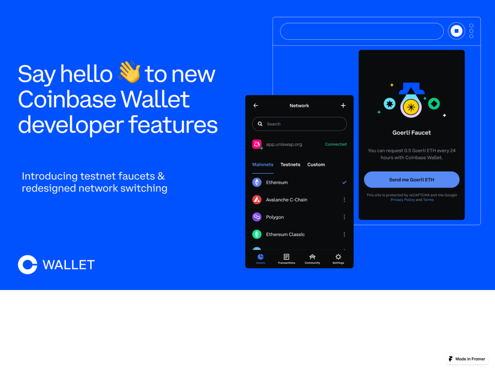 Screenshot of coinbas-echrome-extension.framer.media