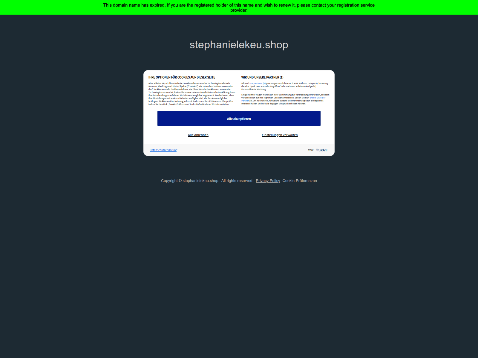 Screenshot of stephanielekeu.shop