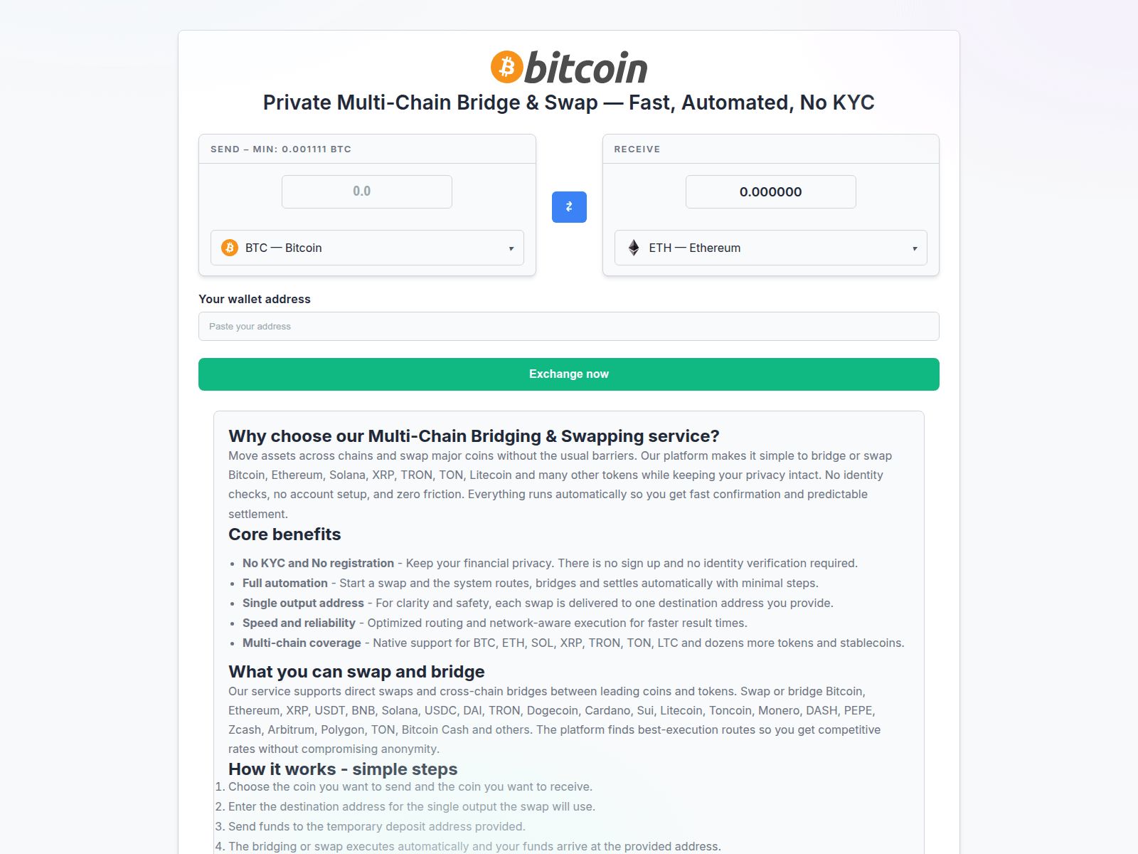 Screenshot of multichain-swap.com