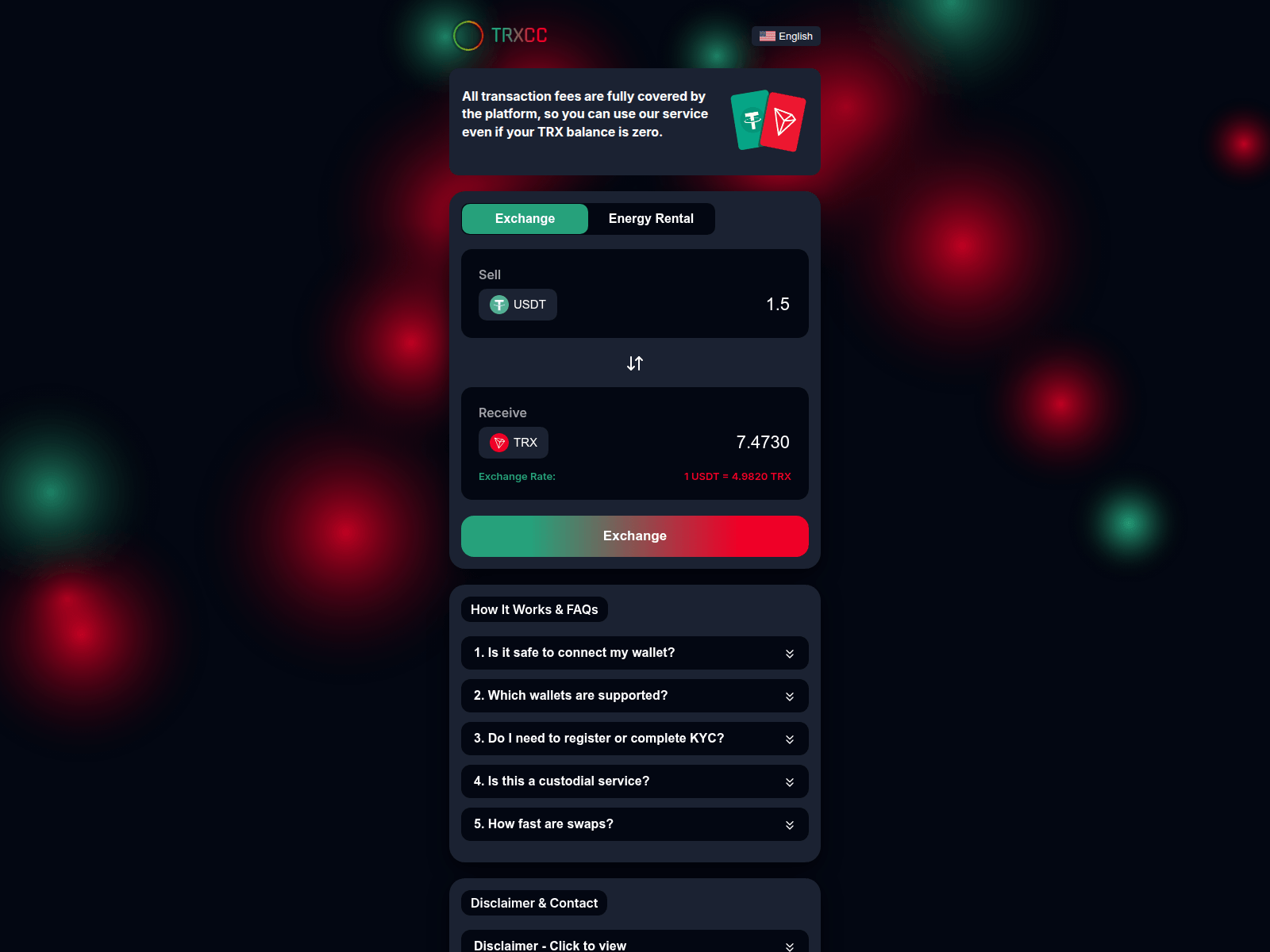 Screenshot of trxcc.org