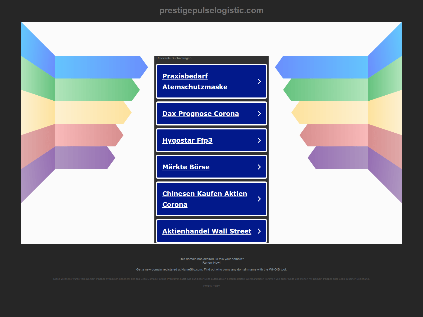 Screenshot of prestigepulselogistic.com