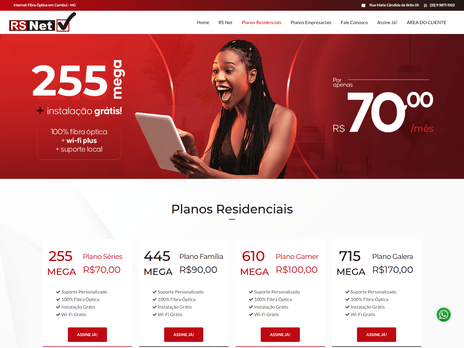 Screenshot of rscambui.com.br