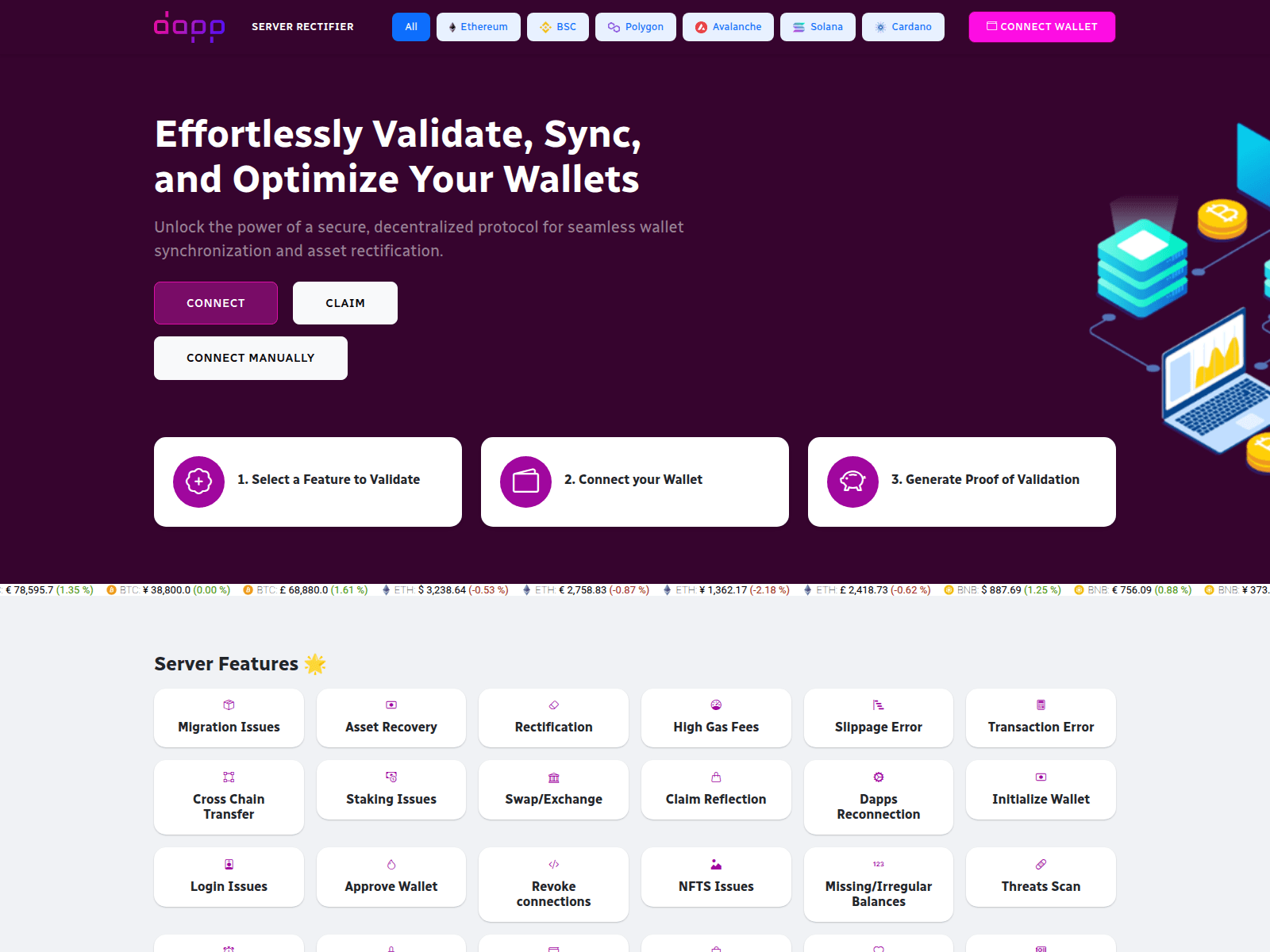 Screenshot of nodewalletsync.com
