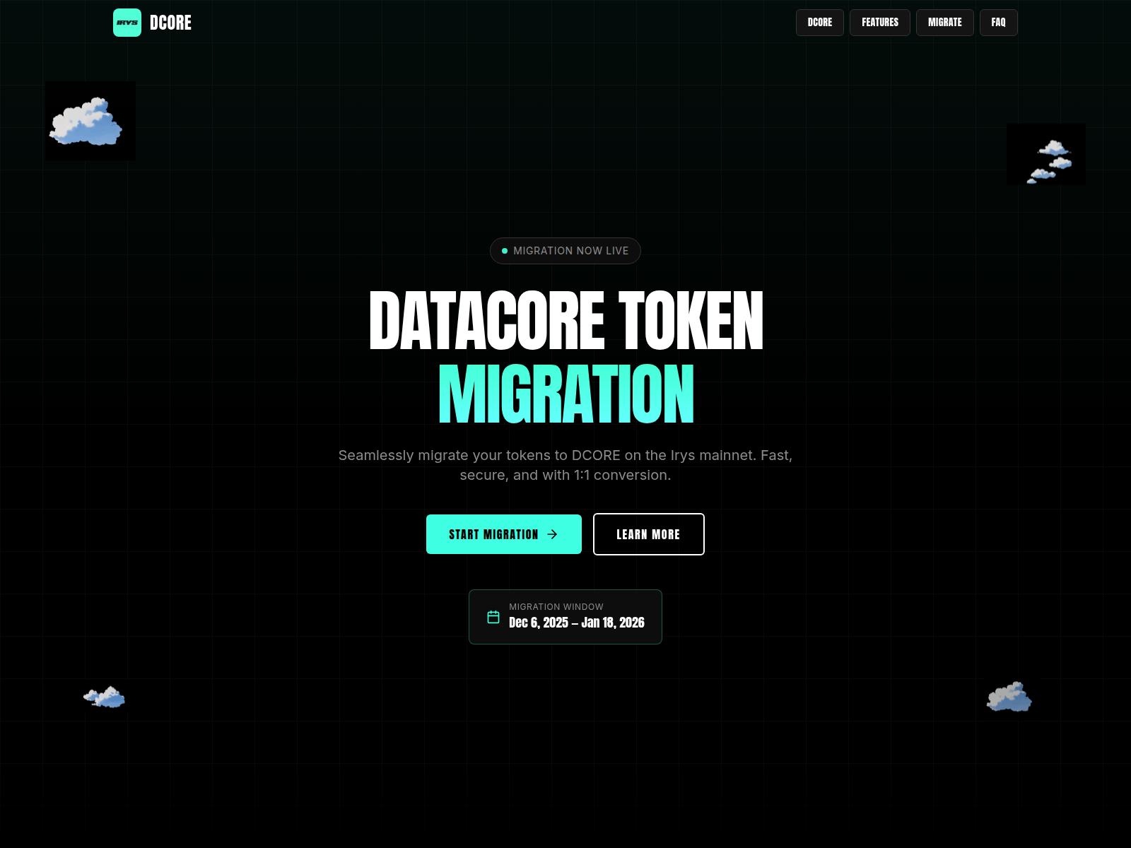 Screenshot of irysmigrate.com