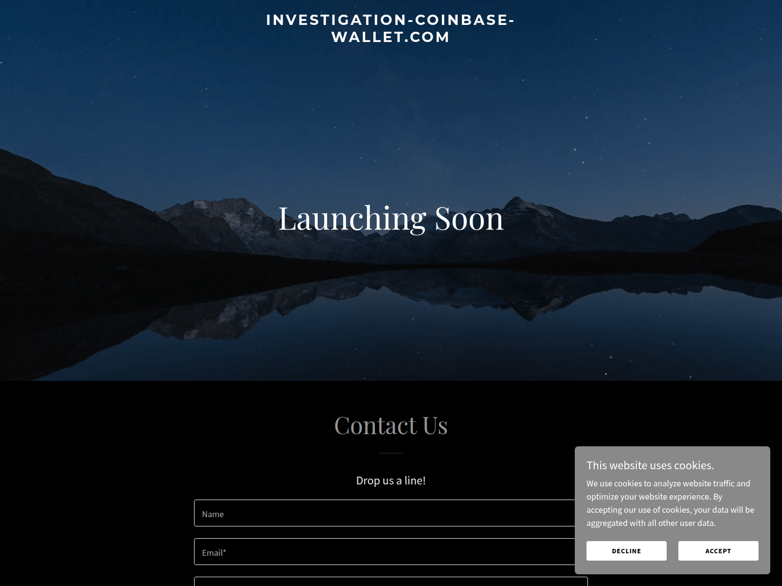 Screenshot of investigation-coinbase-wallet.com